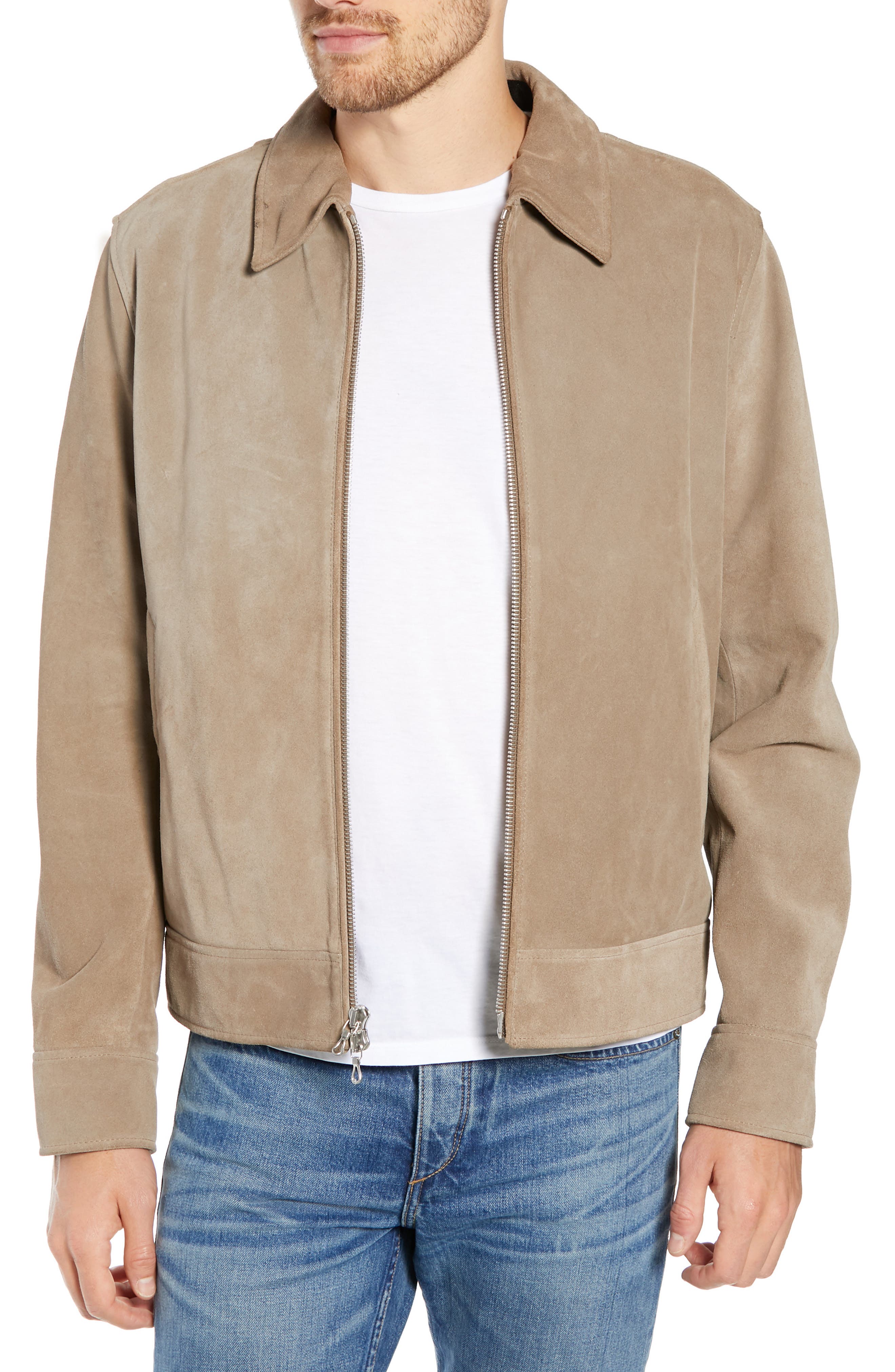 Rag & Bone Regular Fit Suede Garage Jacket