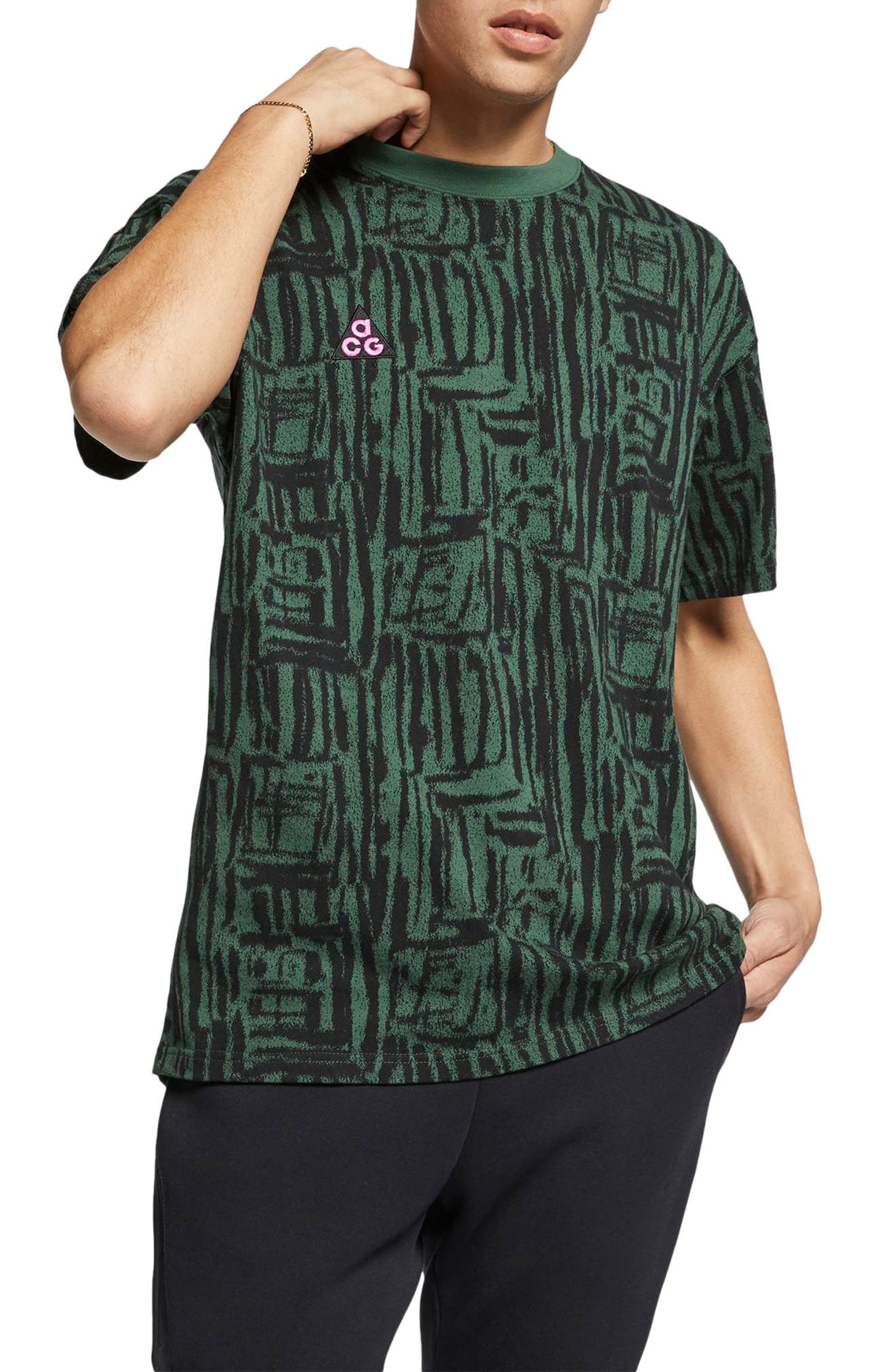 Nike Nrg All Conditions Gear Print Logo T-Shirt, Green