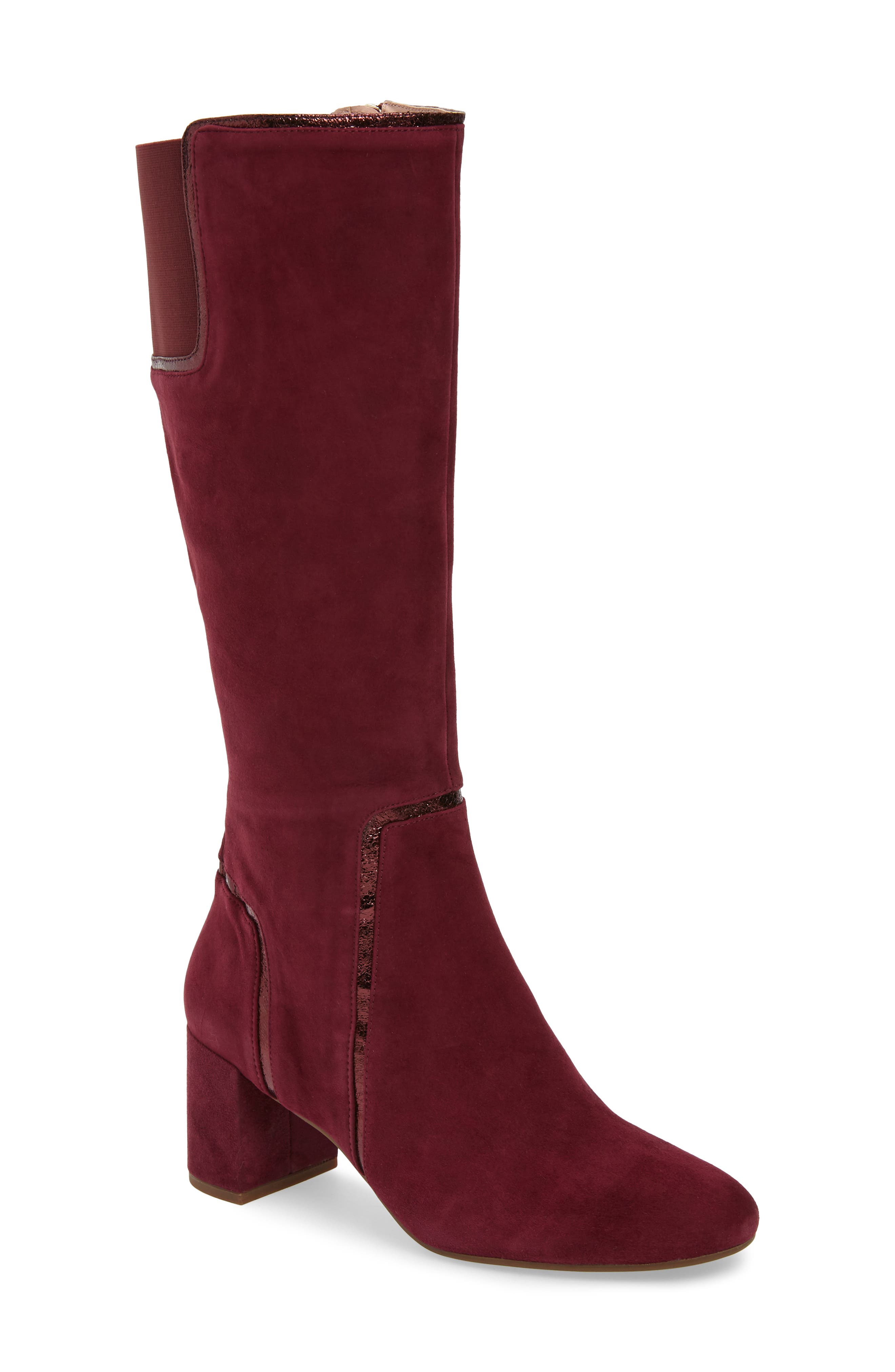 Taryn Rose Charlee Knee High Boot, Red