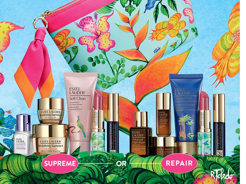 Estée Lauder gift with purchase: SUPREME or REPAIR.