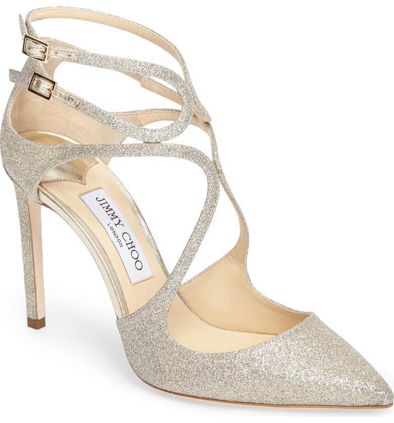 Jimmy Choo Lancer Strappy Glitter Pump (Women) | Nordstrom