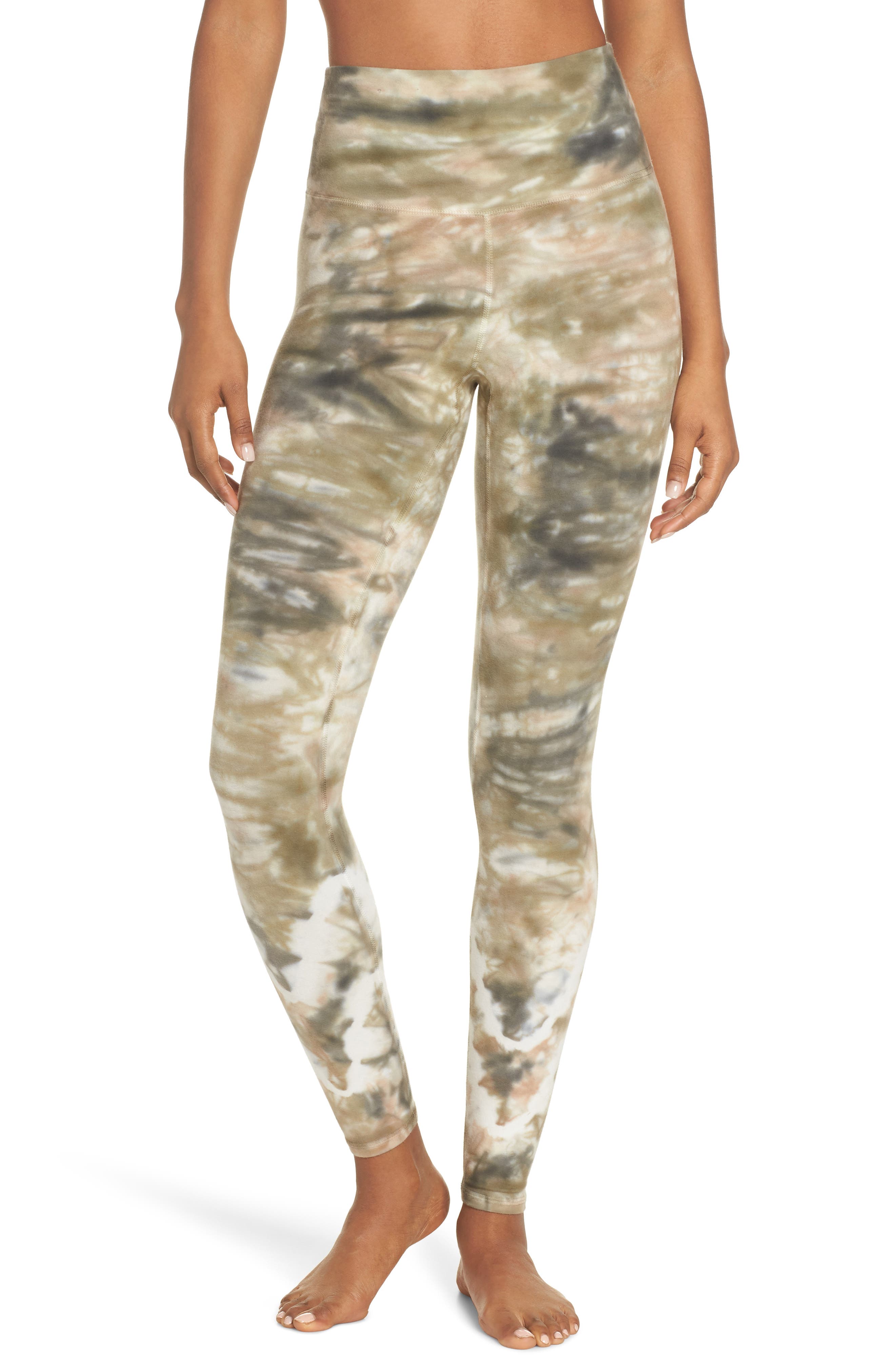 Electric & Rose Sunset Tie Dye Leggings, Green