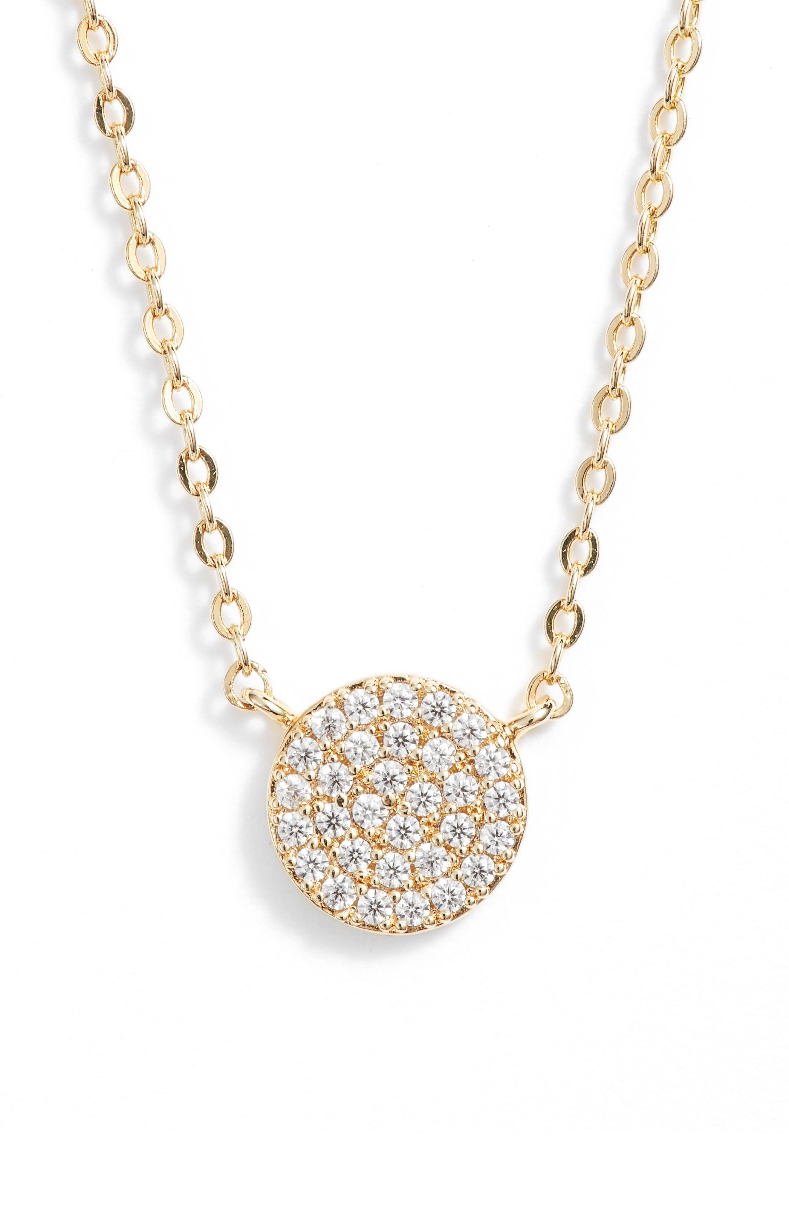 Nordstrom Pavé Disc Pendant Necklace Nordstrom
