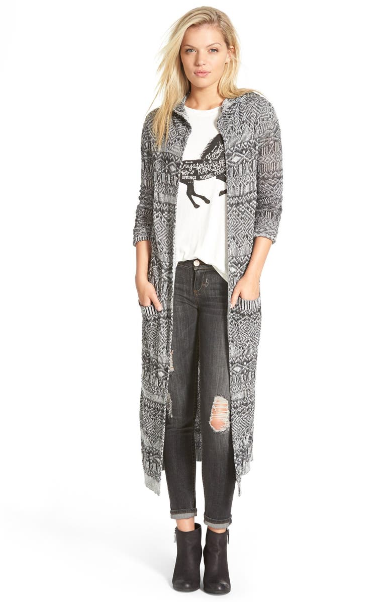 Hooded long cardigan Clearance