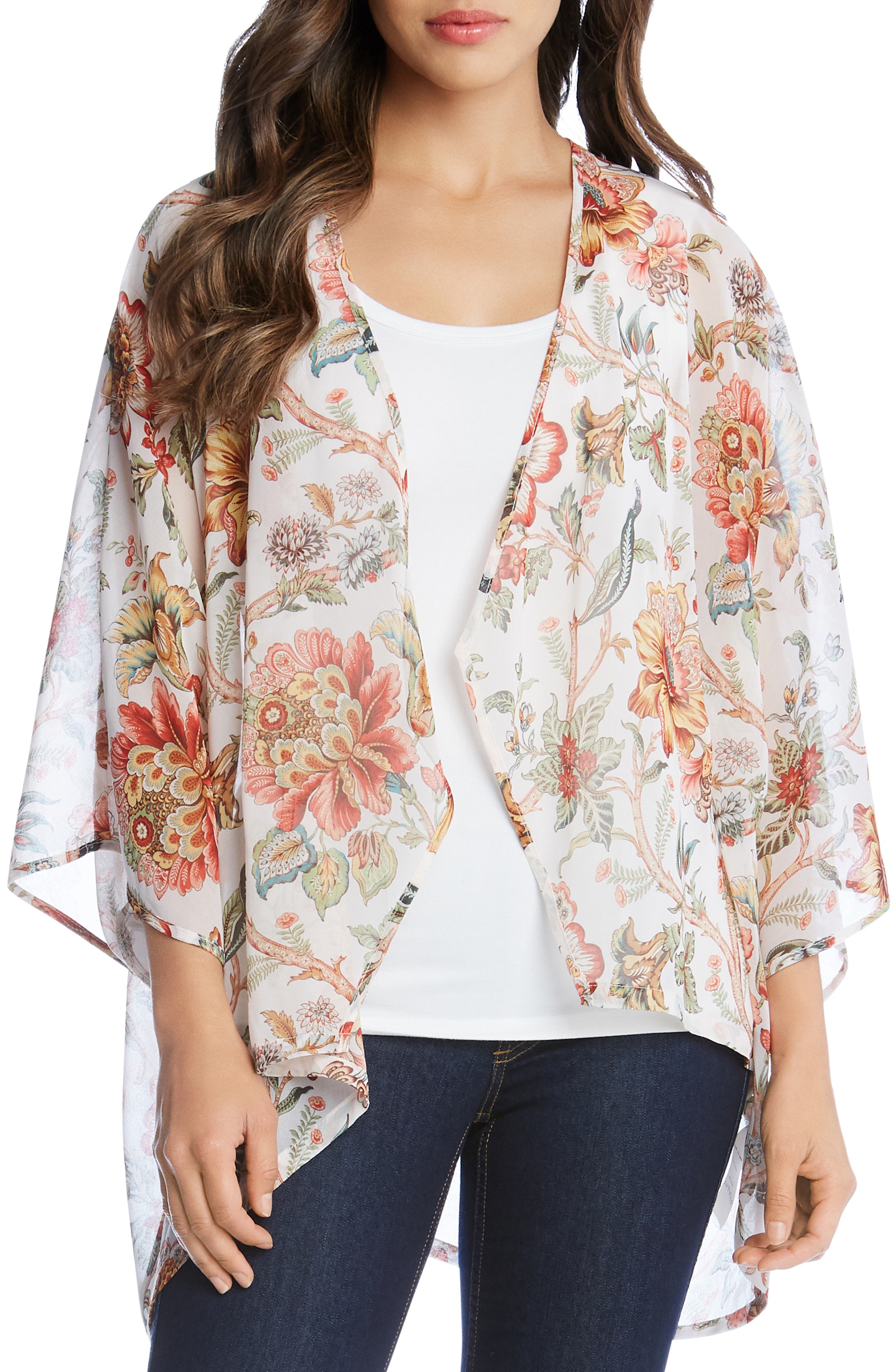 Karen Kane Tops DRAPE FRONT CARDIGAN