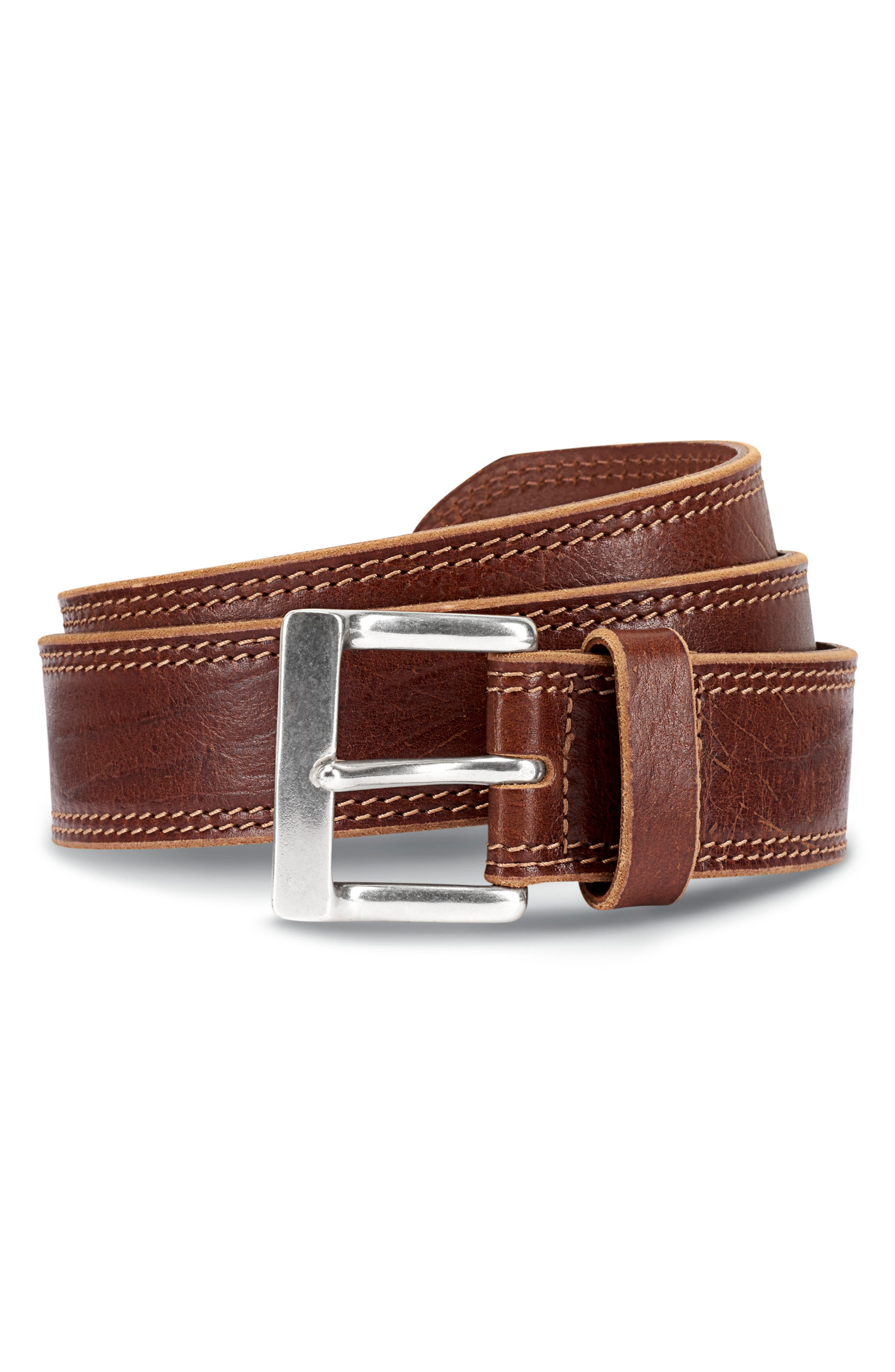 Allen Edmonds Quay Avenue Leather Belt, Tan