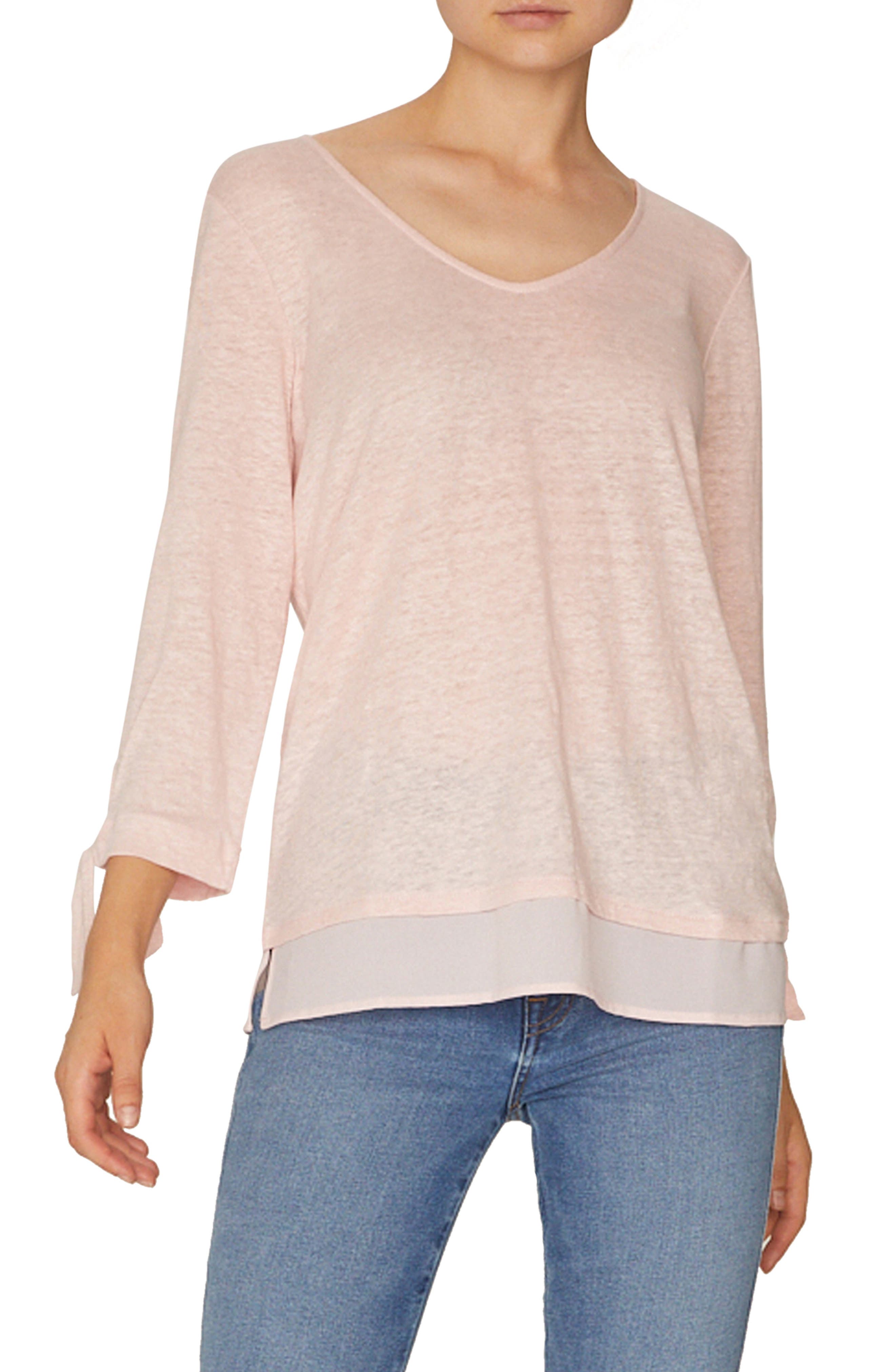 Sanctuary Sylvie Tiered Hem Linen Tee