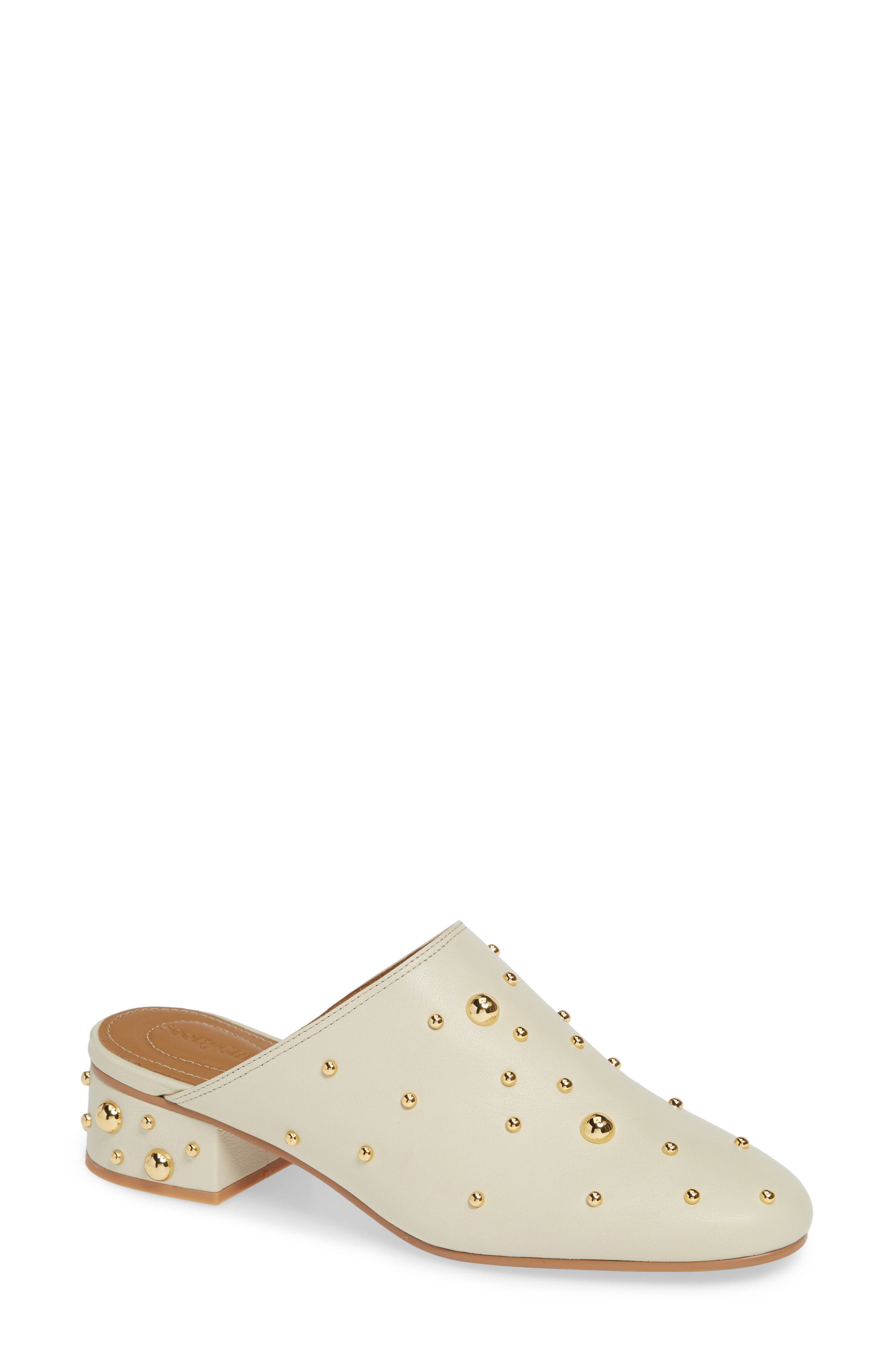 See By Chloe Abby Studded Mule, White