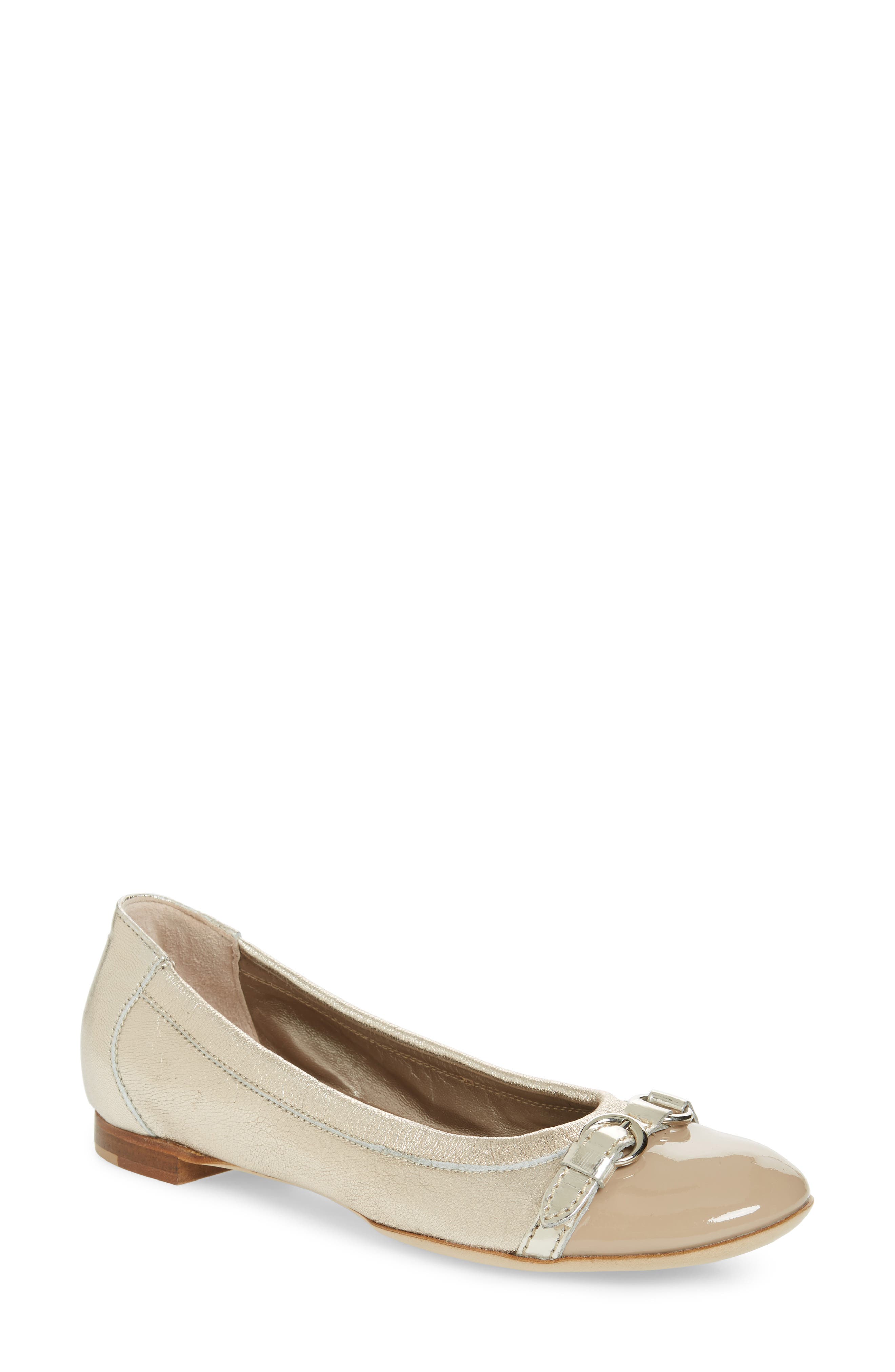 Agl Cap Toe Ballet Flat - Grey