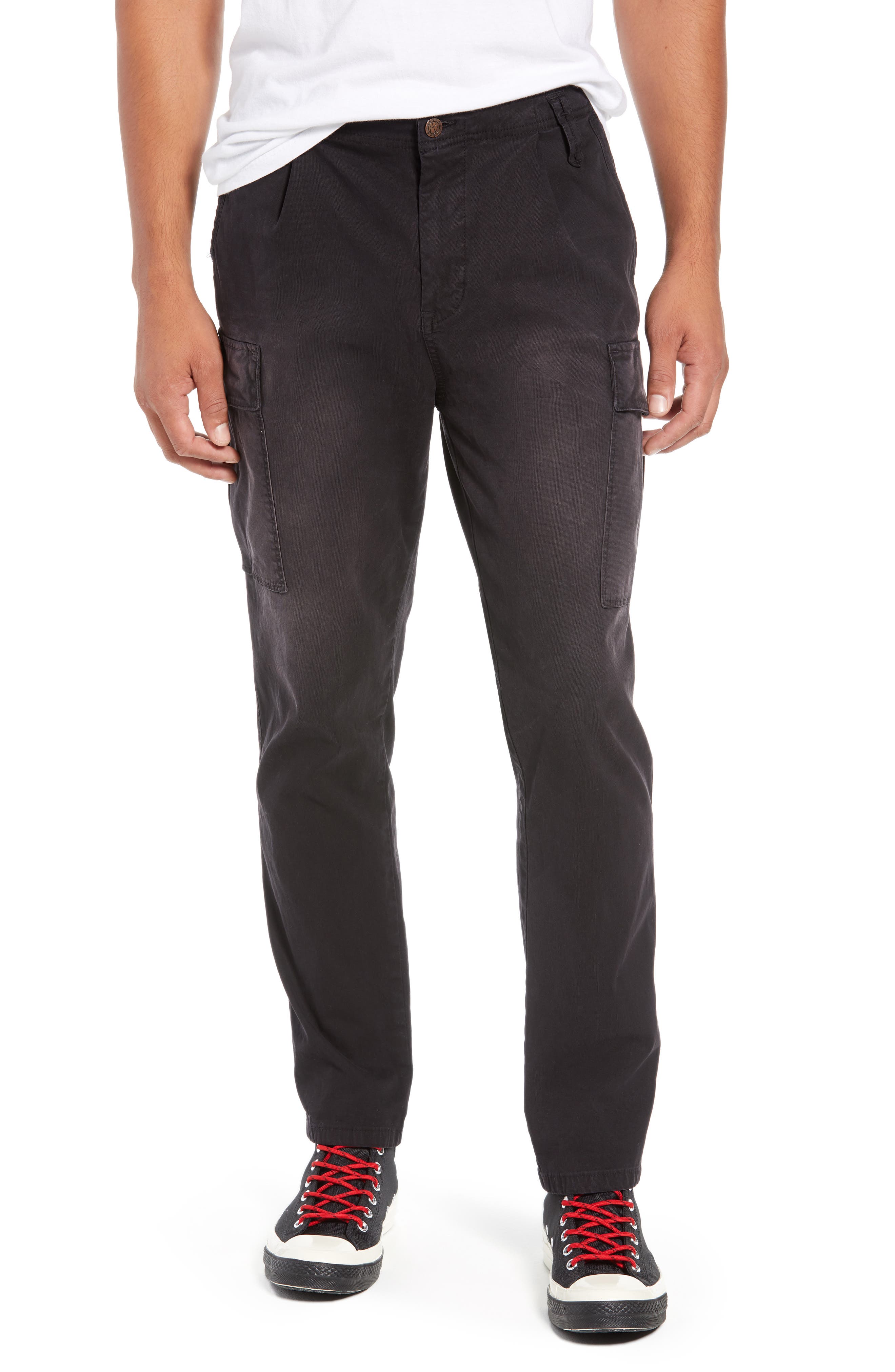 Scotch & Soda Loose Taper Fit Washed Cargo Pants, Grey