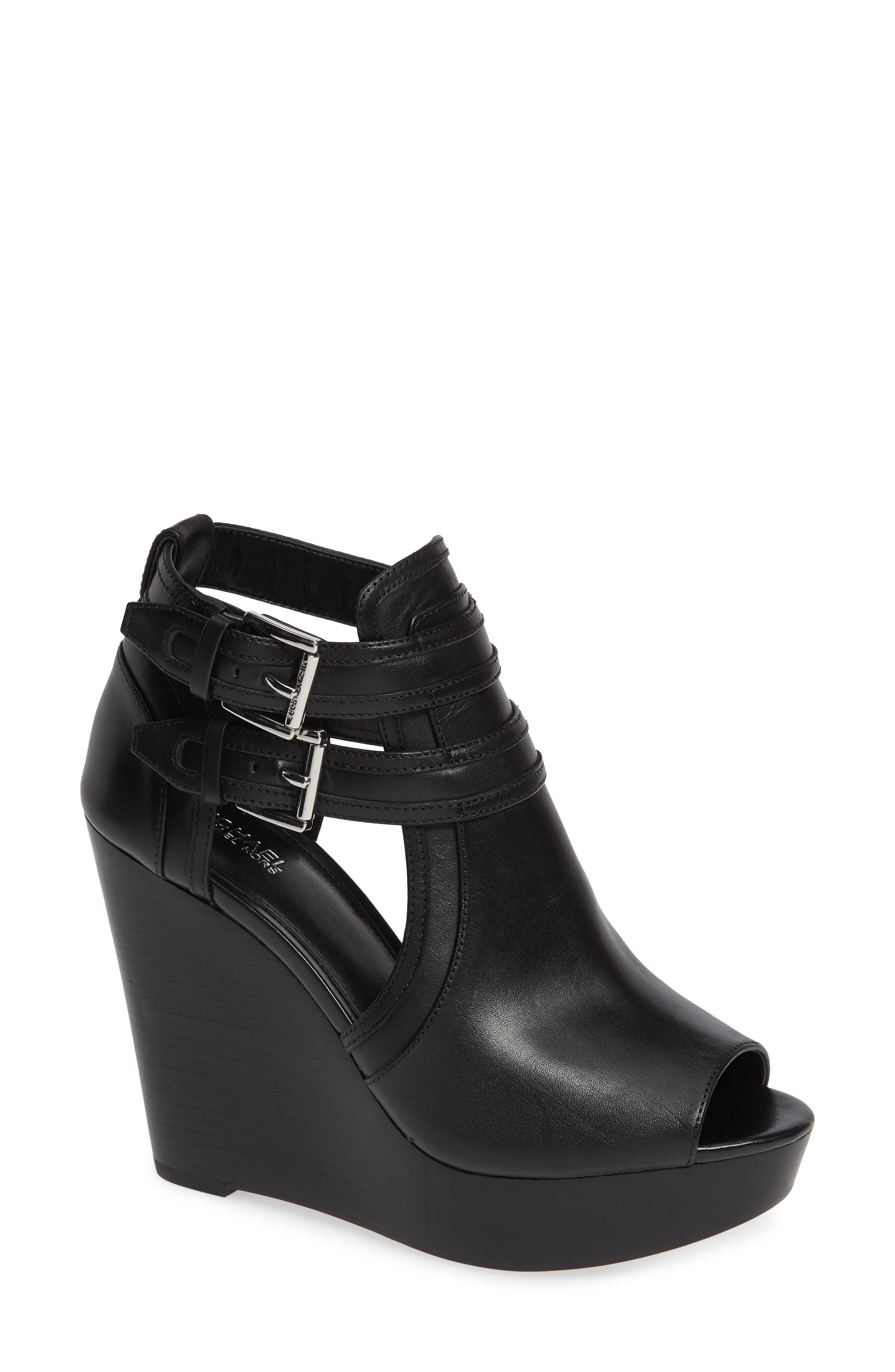 Michael Michael Kors Blaze Wedge Sandal- Black