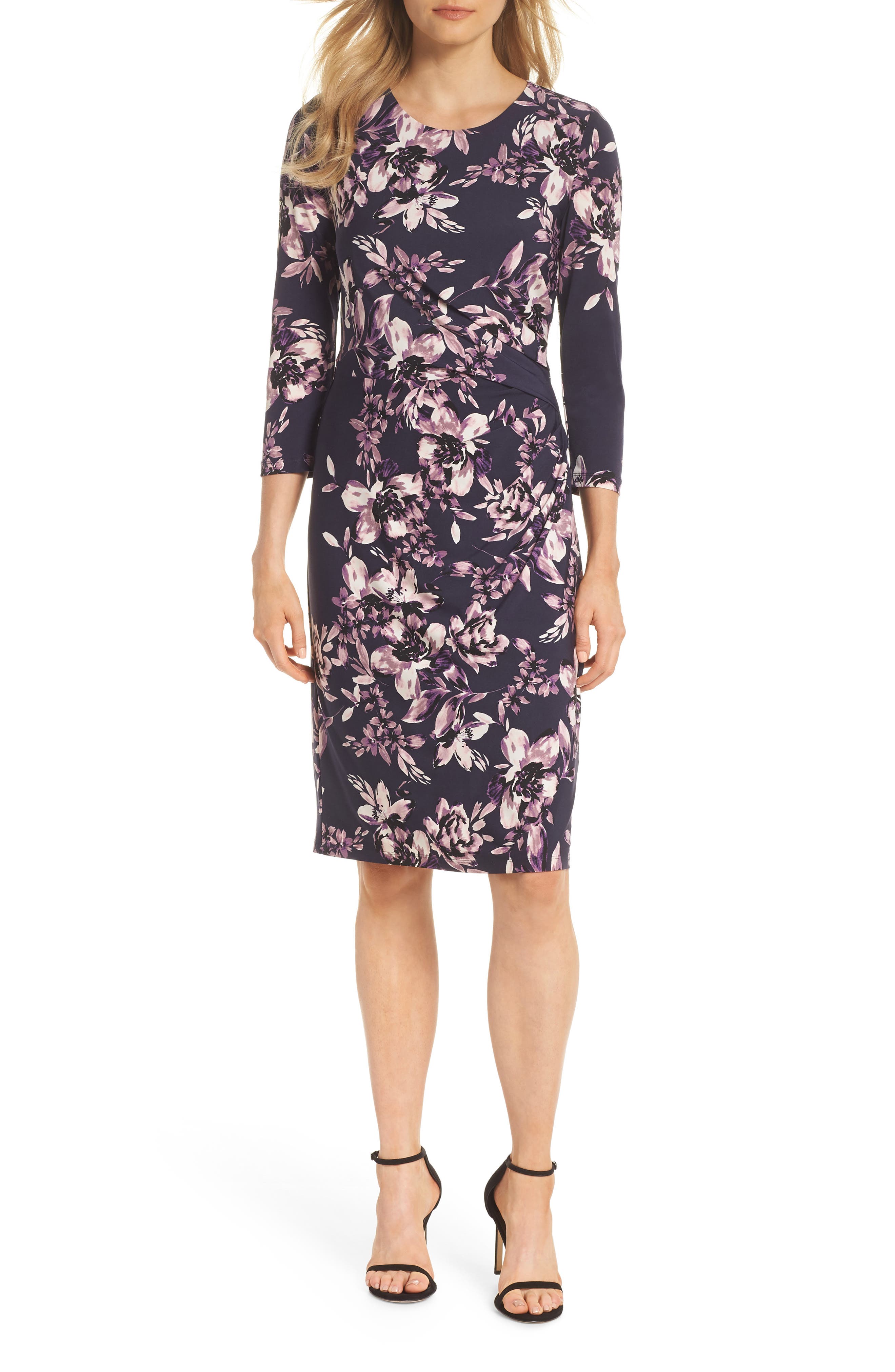 Eliza J Floral Sheath Dress