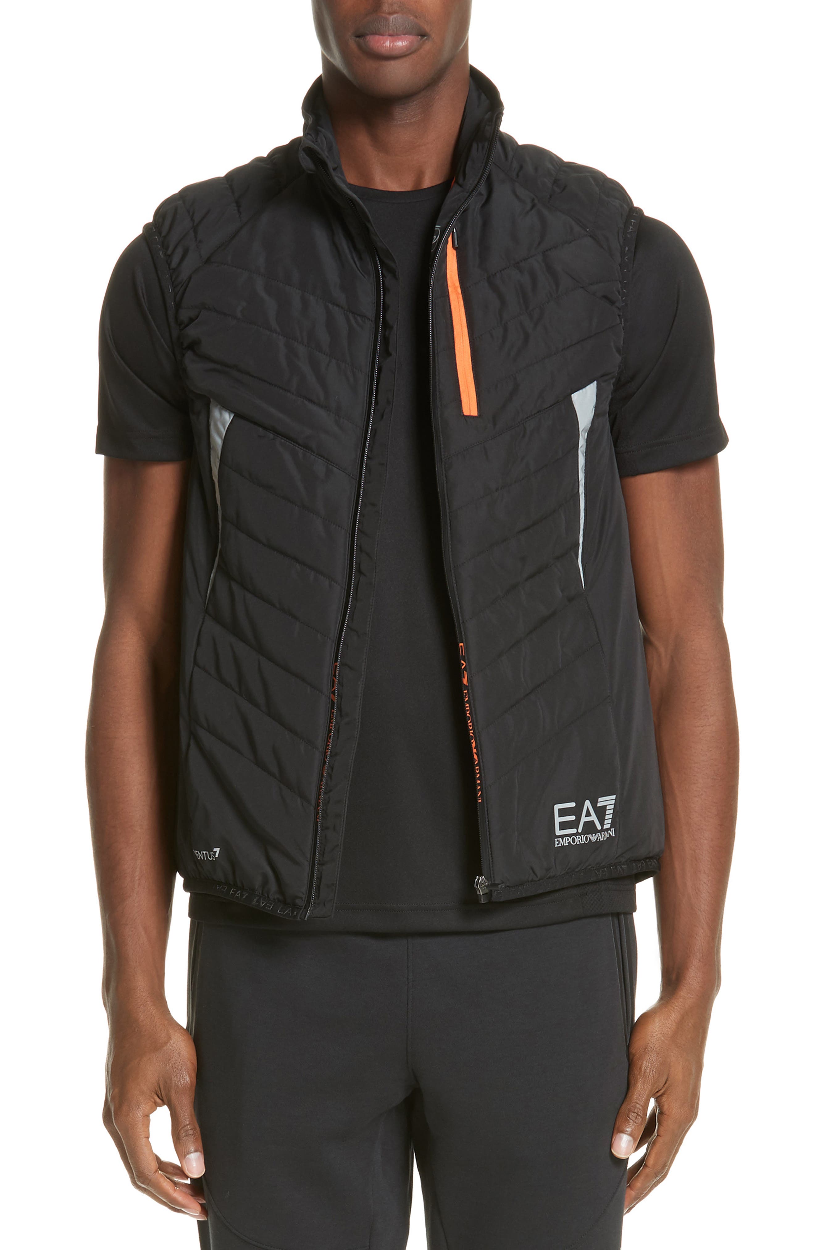 Ea7 Water Resistant Vest, Black