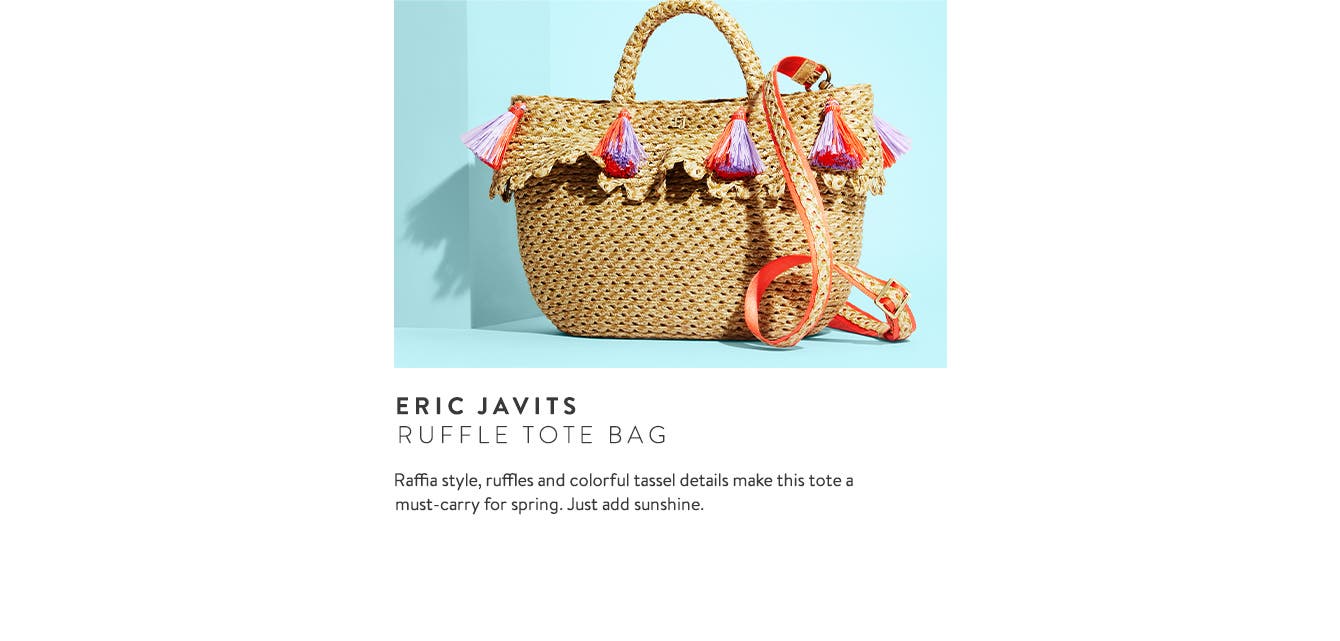 Eric Javits Ruffle Tote Bag.