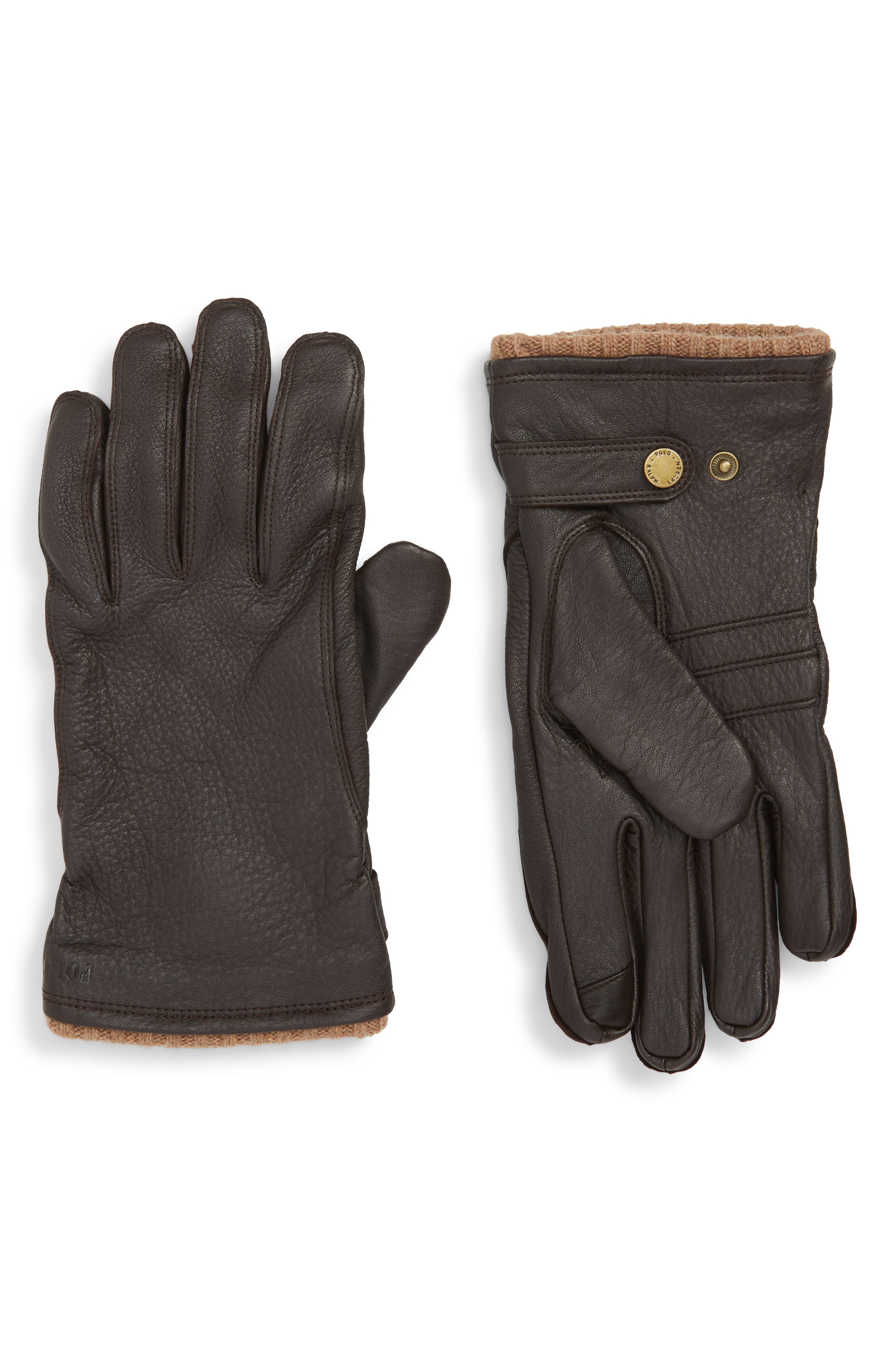 Polo Ralph Lauren Deerskin Gloves, Brown