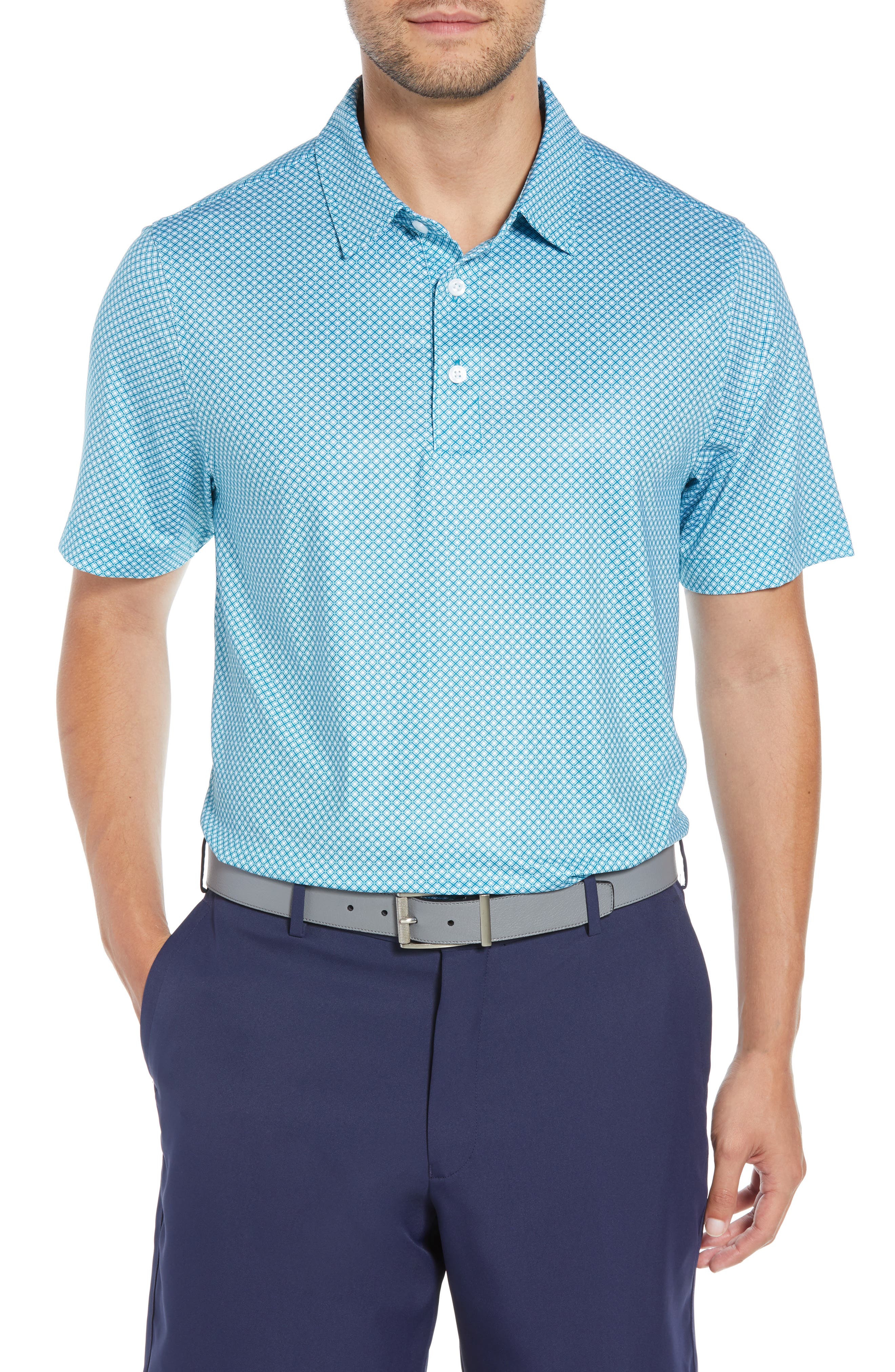 Cutter & Buck Edmond Microprint Polo, Blue