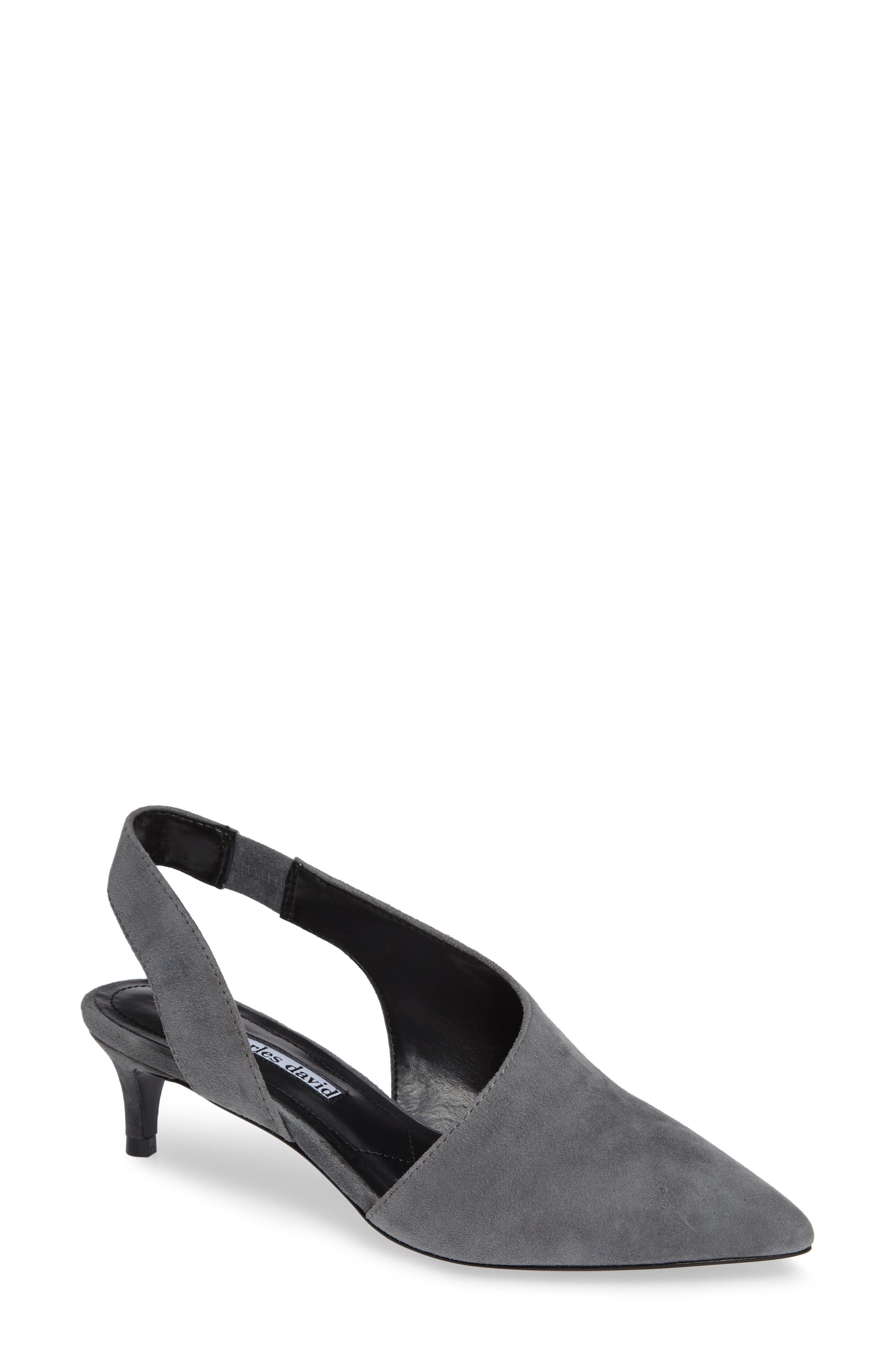 Charles David Picasso Asymmetrical Slingback Pump, Grey