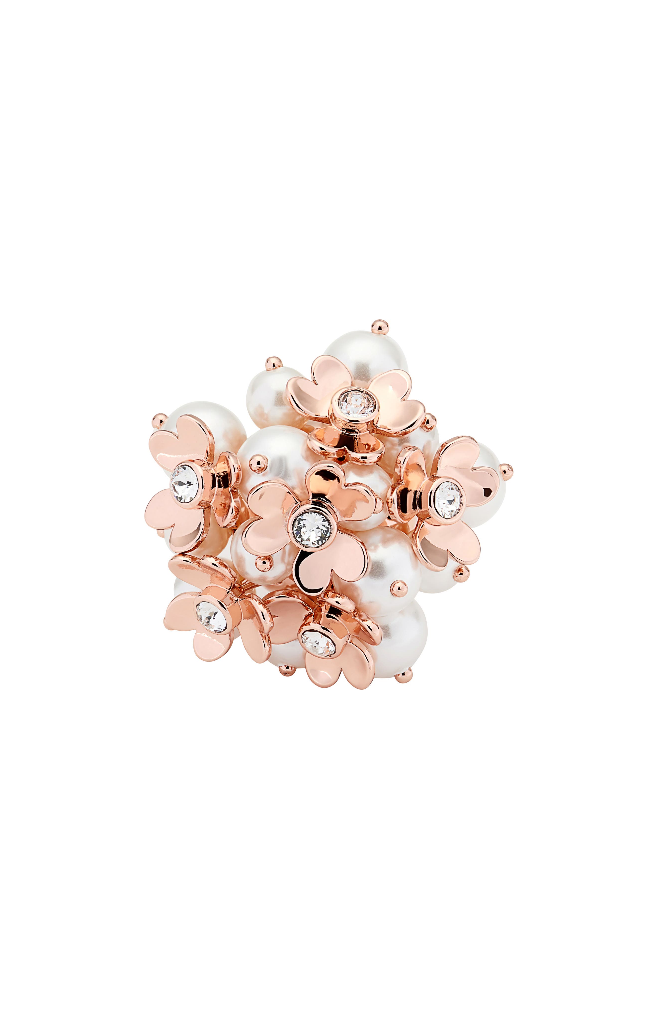 Ted Baker London Haldis Heart Blossom Cocktail Ring