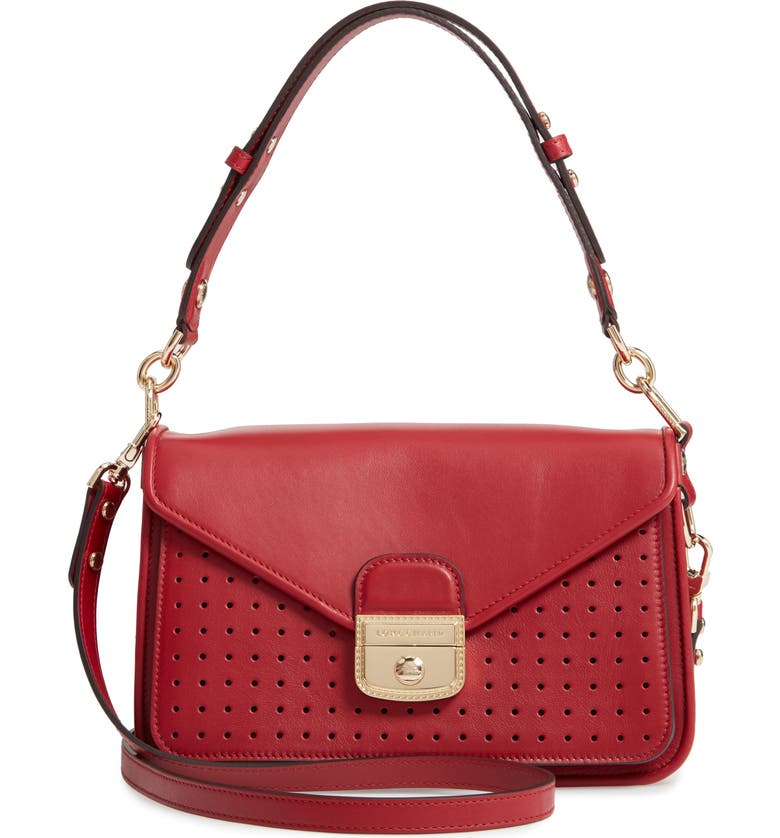 Longchamp Mademoiselle Calfskin Leather Crossbody Bag - Red In Garnet Red