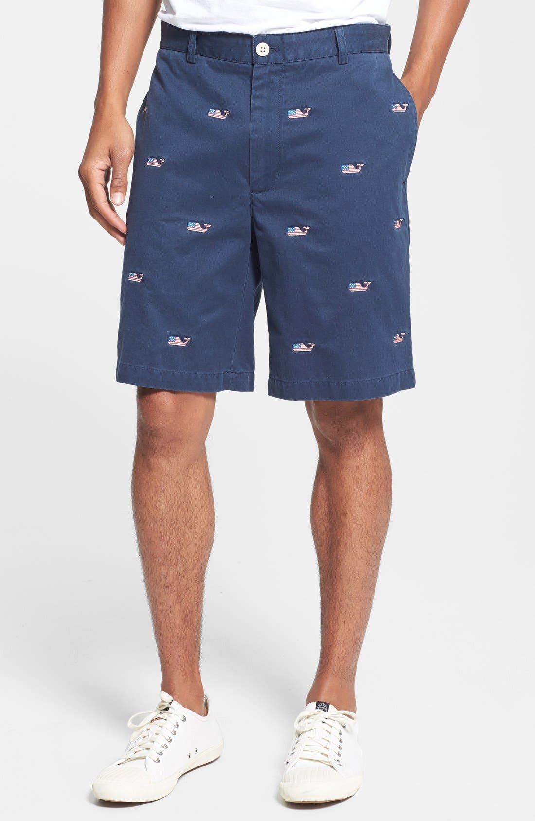 Vineyard Vines 'Whale American Flag' Cotton Twill Shorts Nordstrom