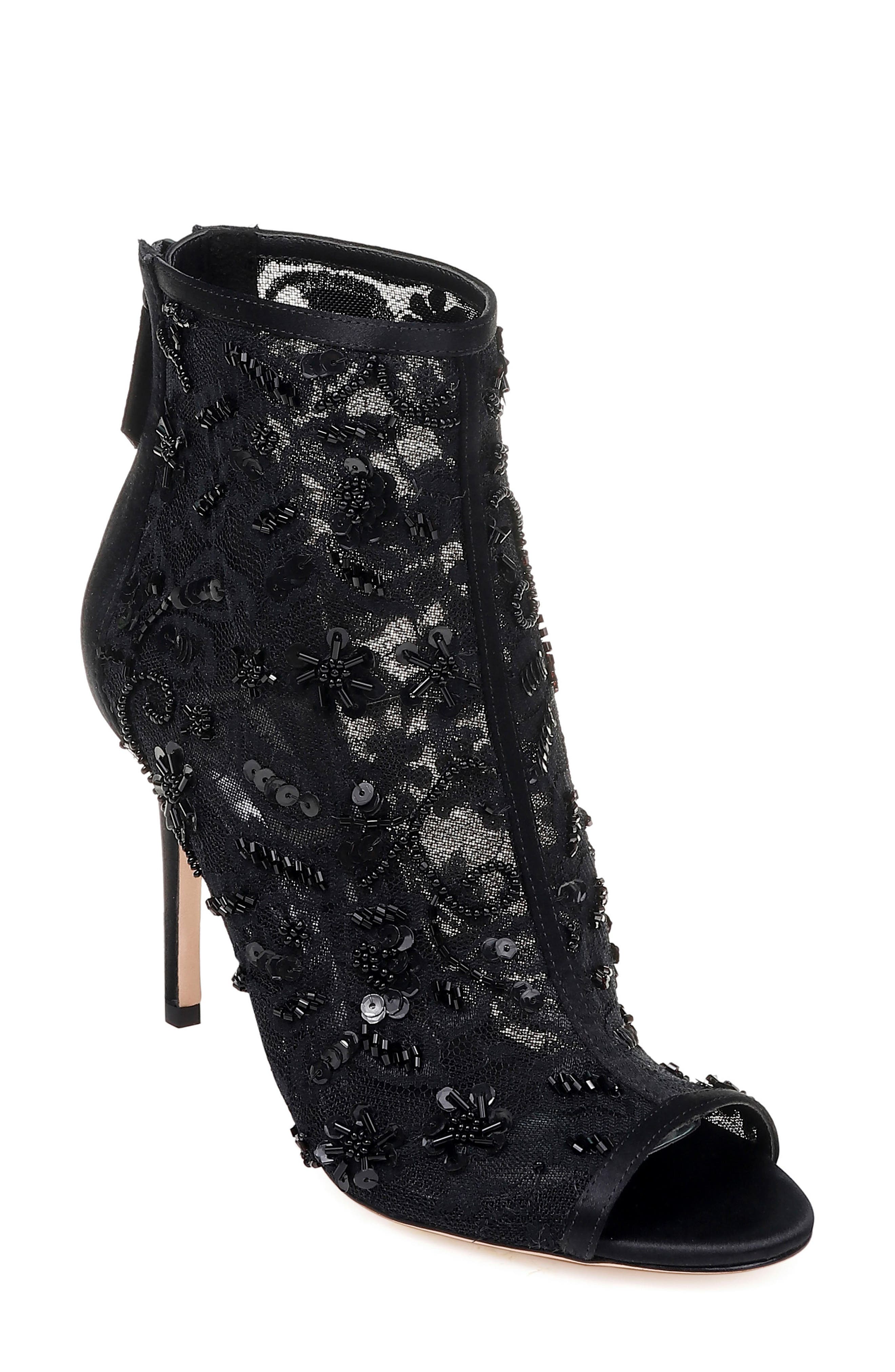 Badgley Mischka Verona Peep Toe Bootie