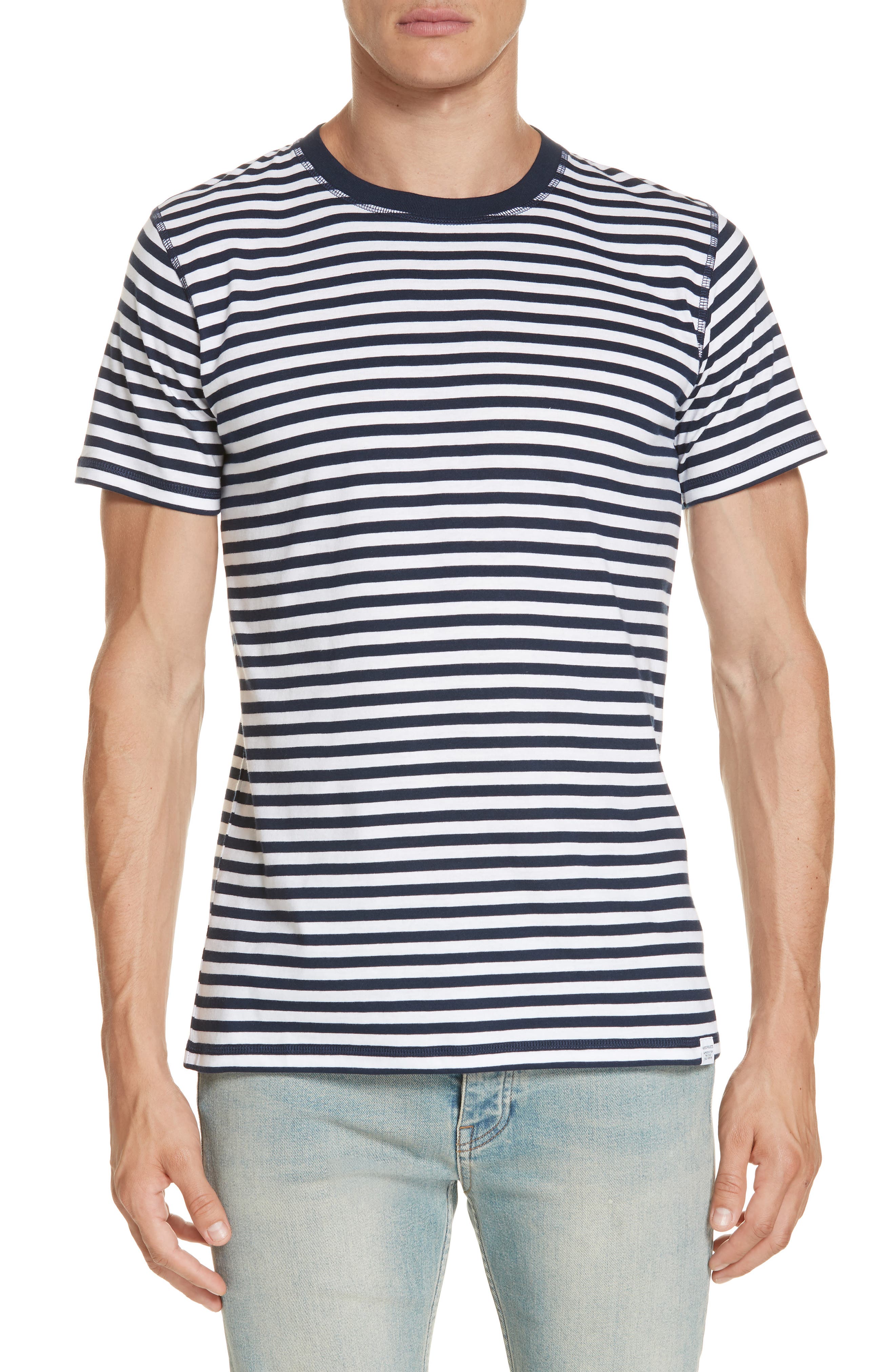 Norse Project Niels Classic Stripe T-Shirt, Blue