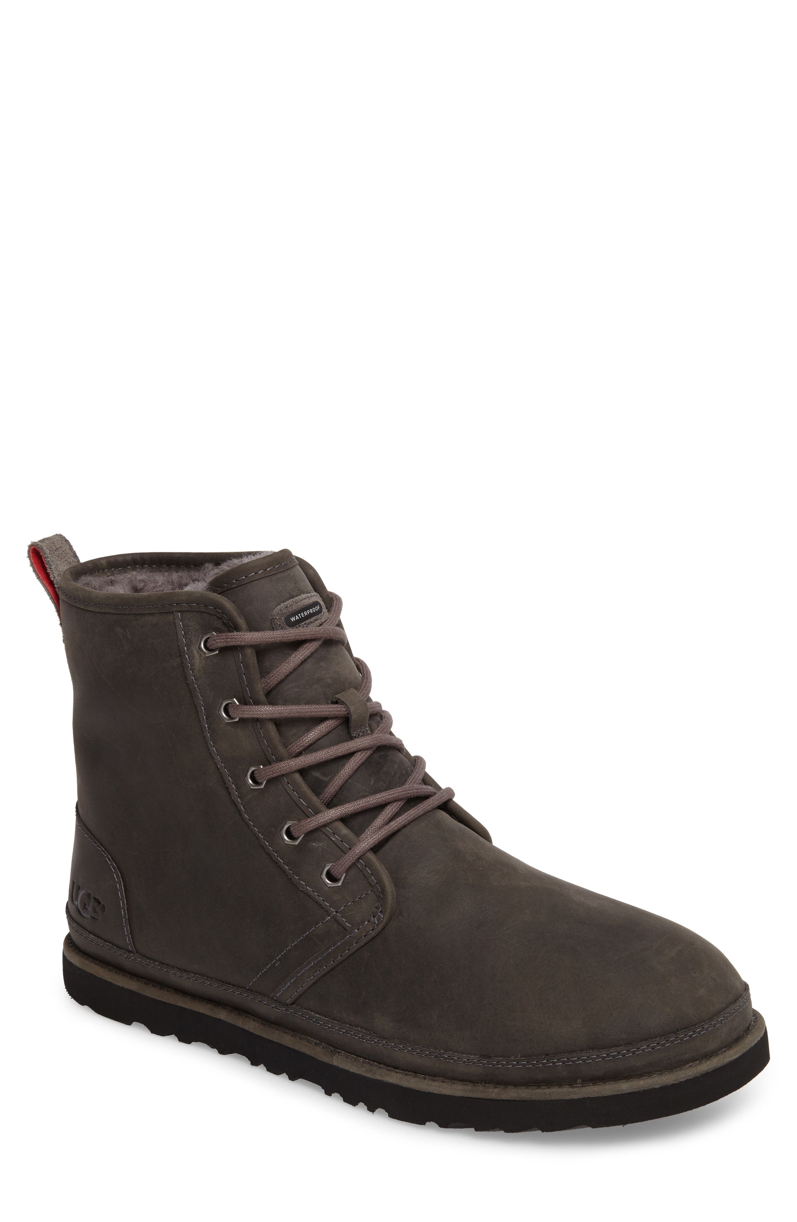 Ugg Harkley Plain Toe Waterproof Waterproof Boot, Grey