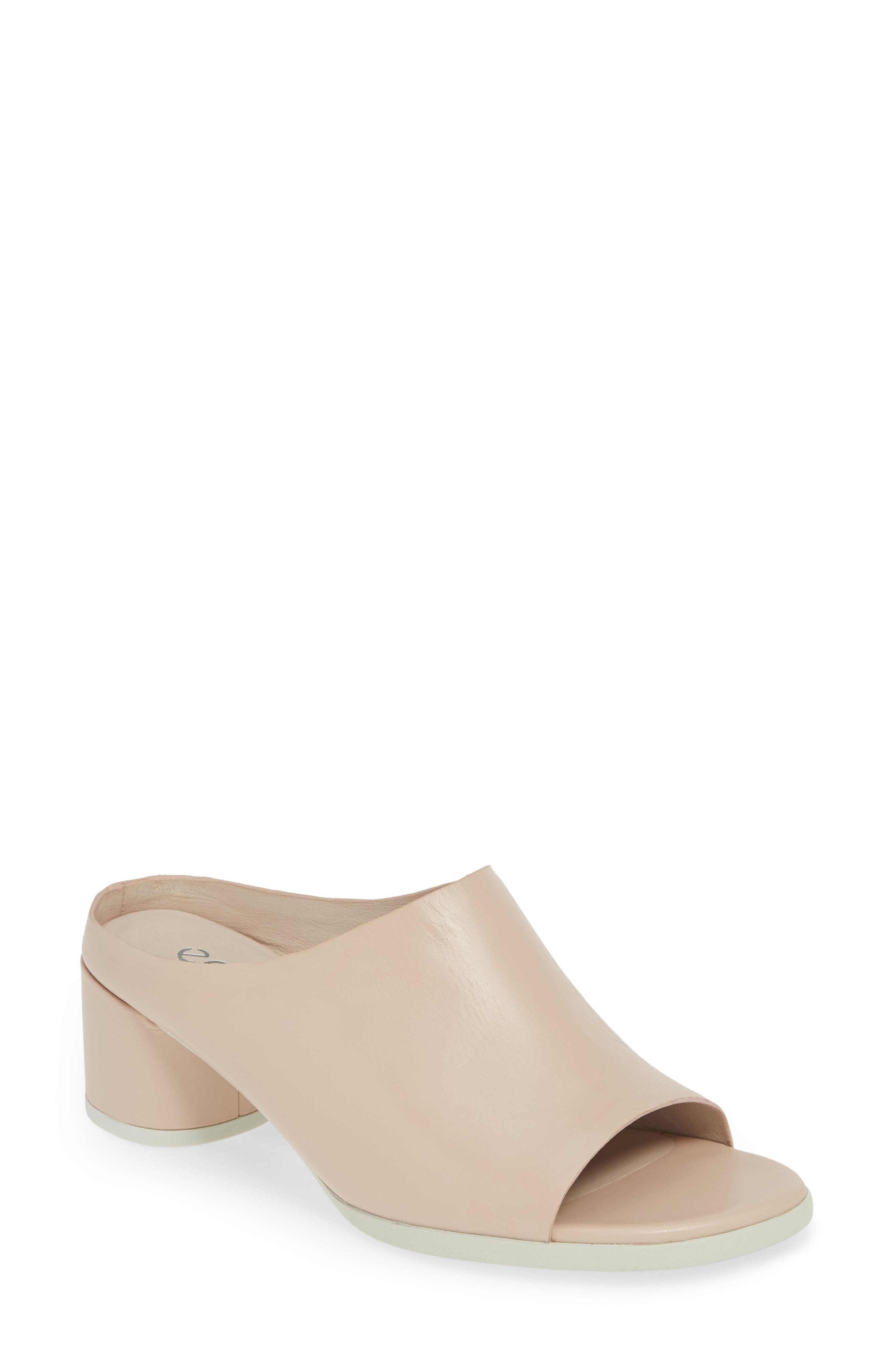 UPC 825840000559 product image for Women's Ecco Shape 45 Block Heel Slide Sandal, Size 7-7.5US / 38EU - Pink | upcitemdb.com