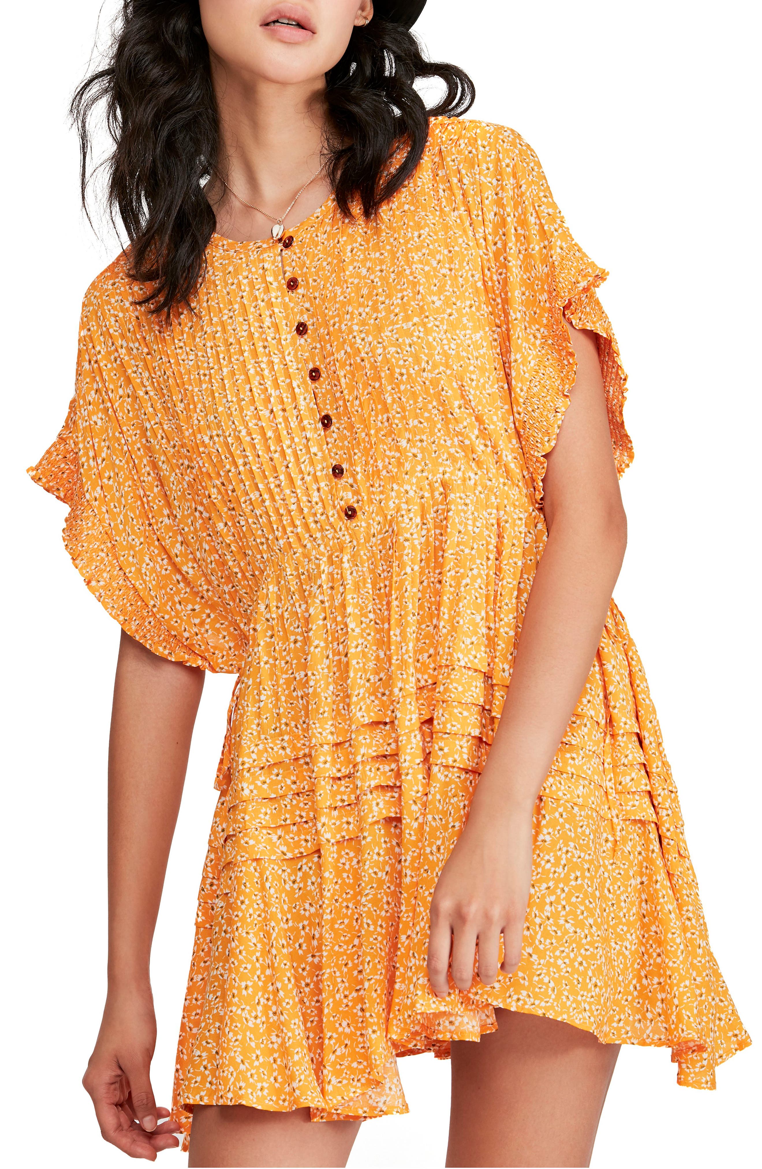 Free People One Fine Day Minidress, Yellow