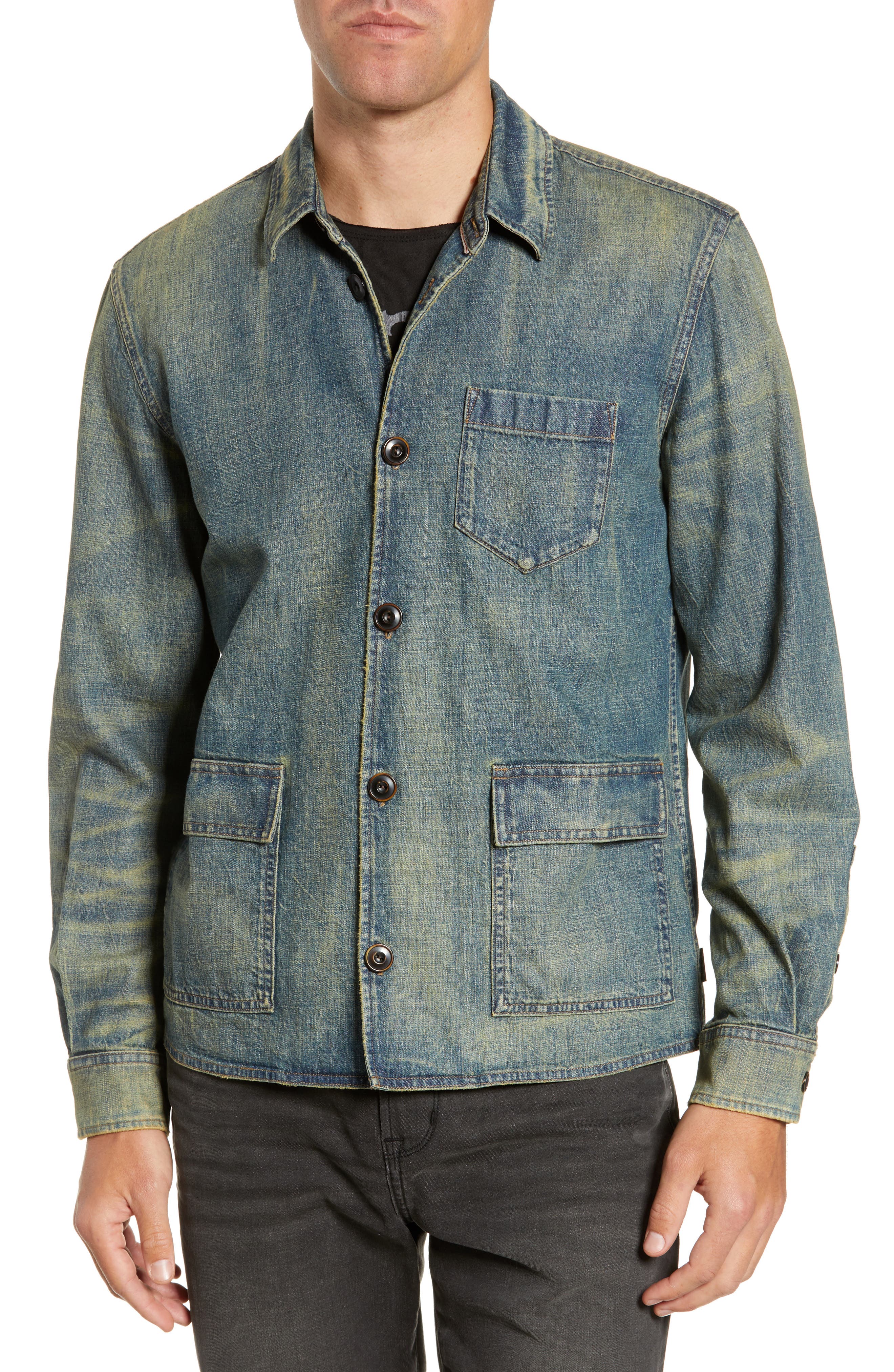 John Varvatos Jackets Darren Star Slim Fit Denim Shirt Jacket