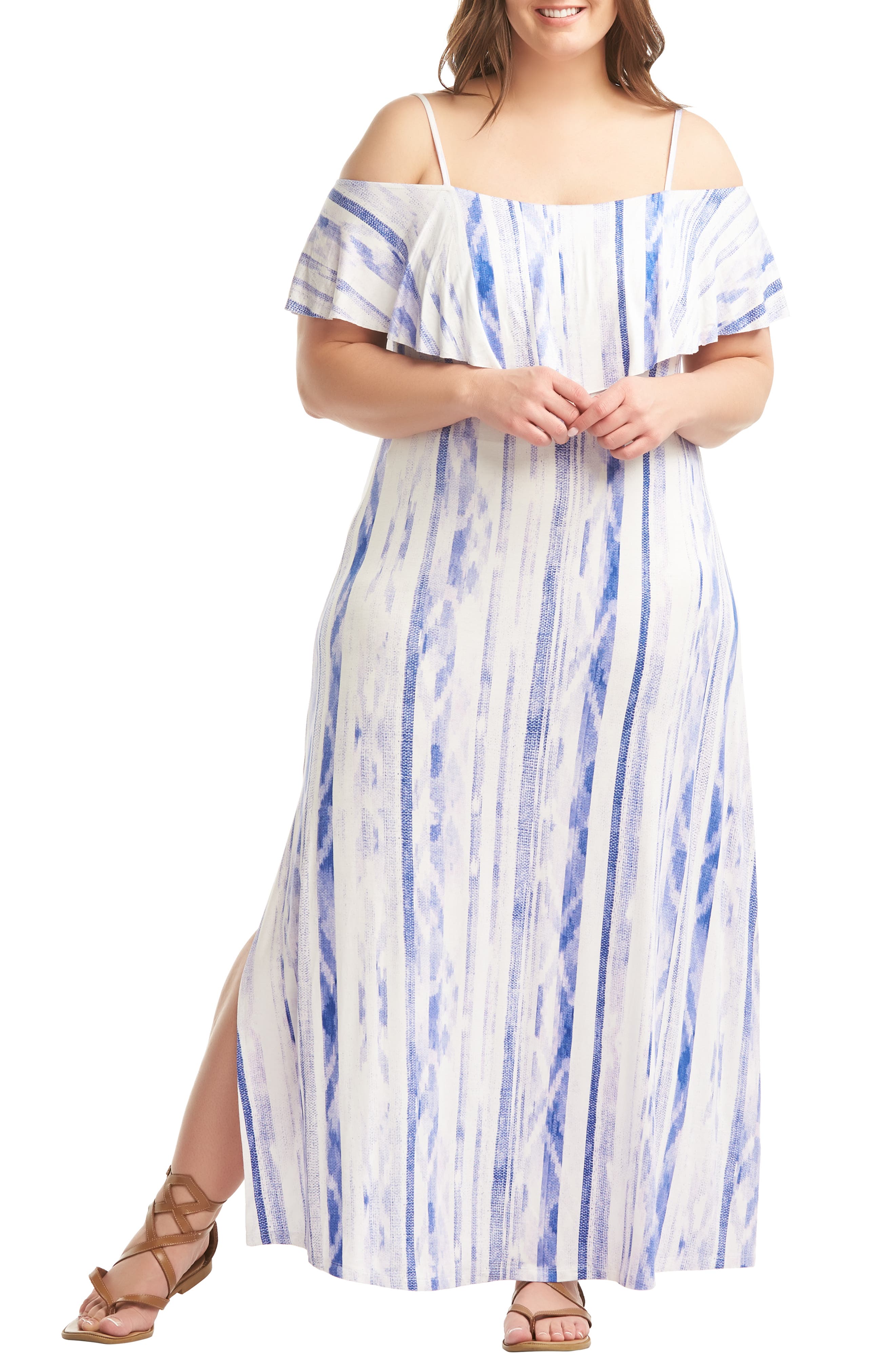 Plus Size Lemon Tart Tacita Maxi Dress, White