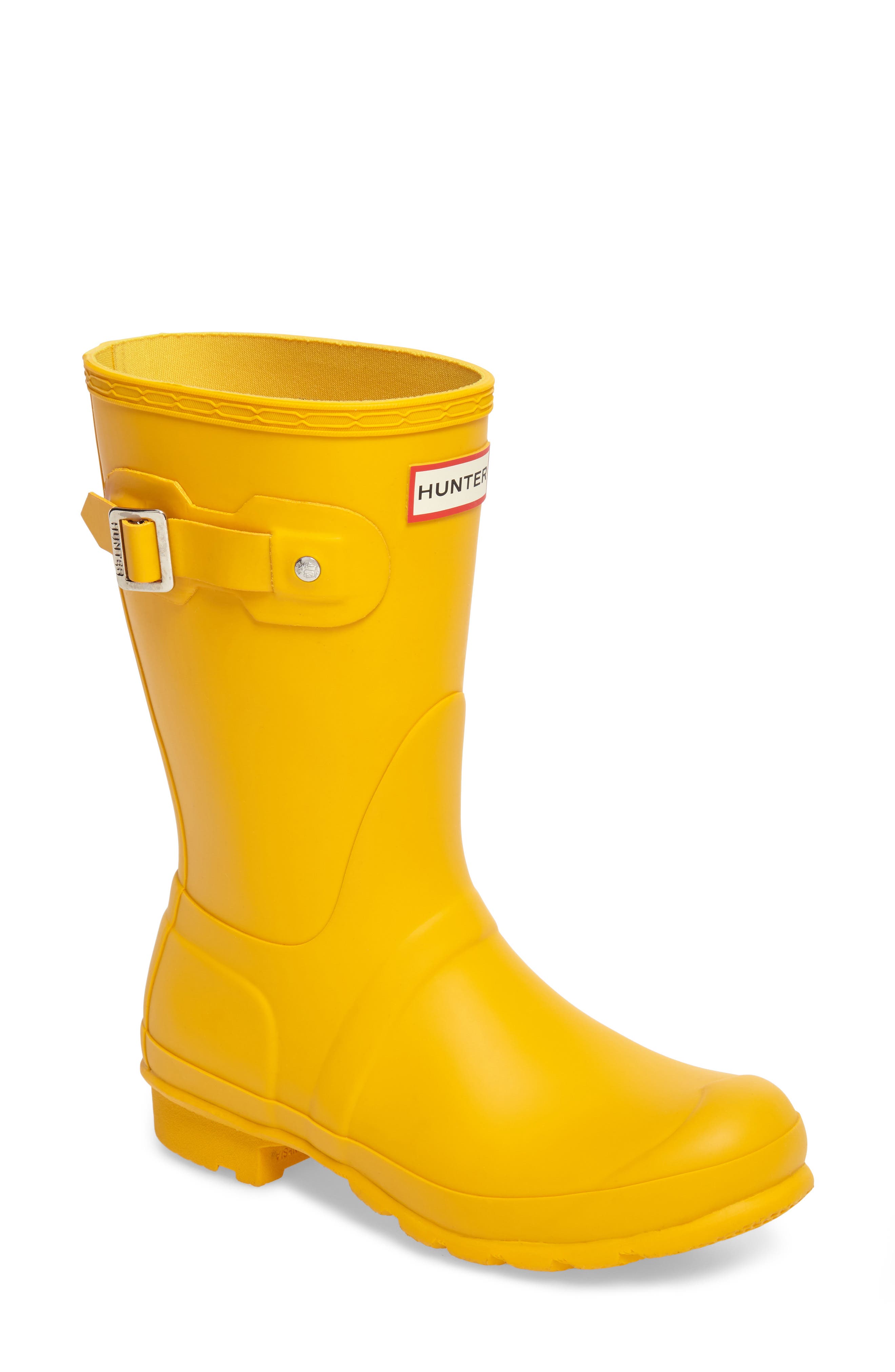 Hunter Original Short Waterproof Rain Boot, Yellow