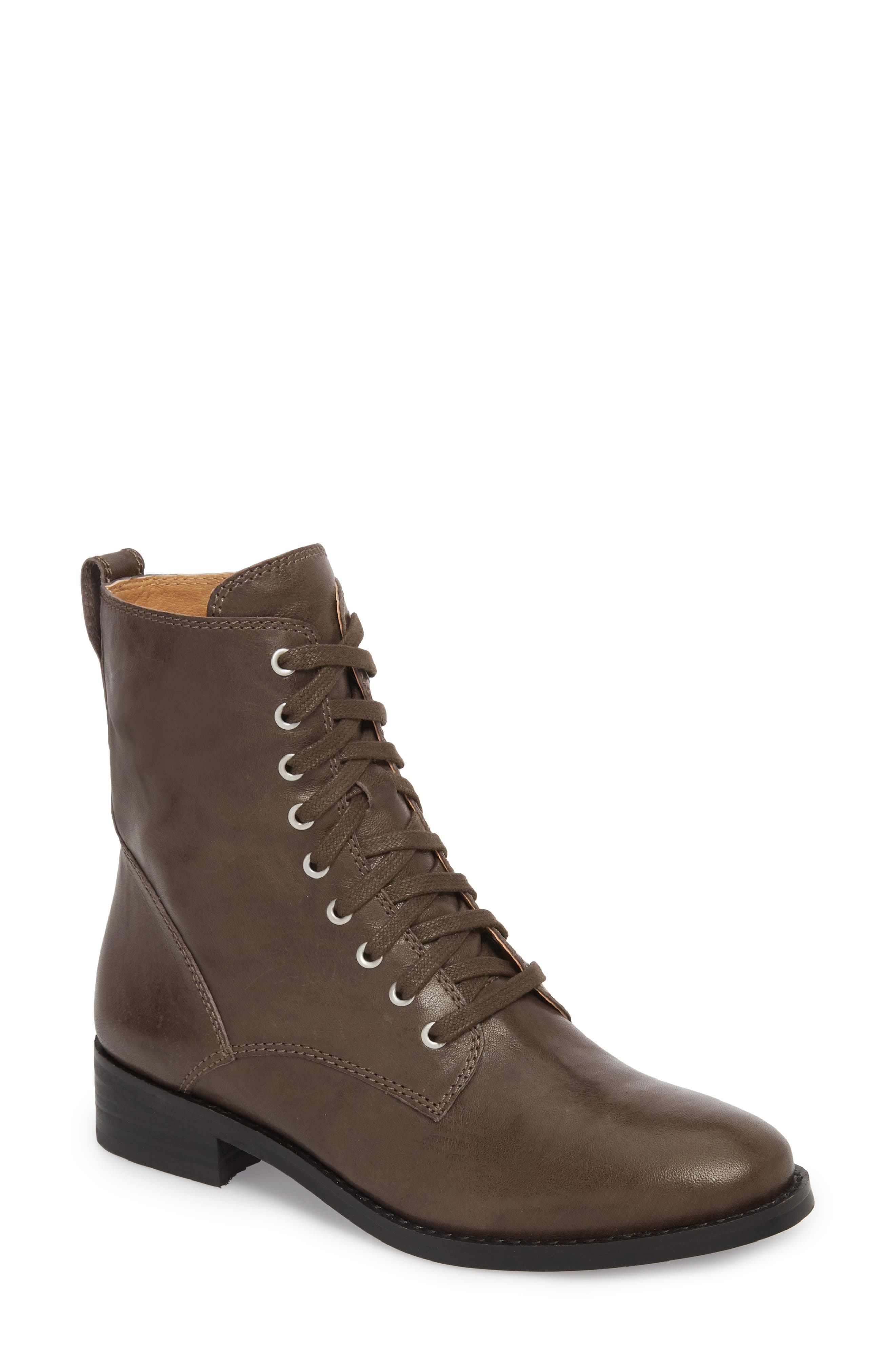 Lucky Brand Hestawn Moto Bootie- Grey