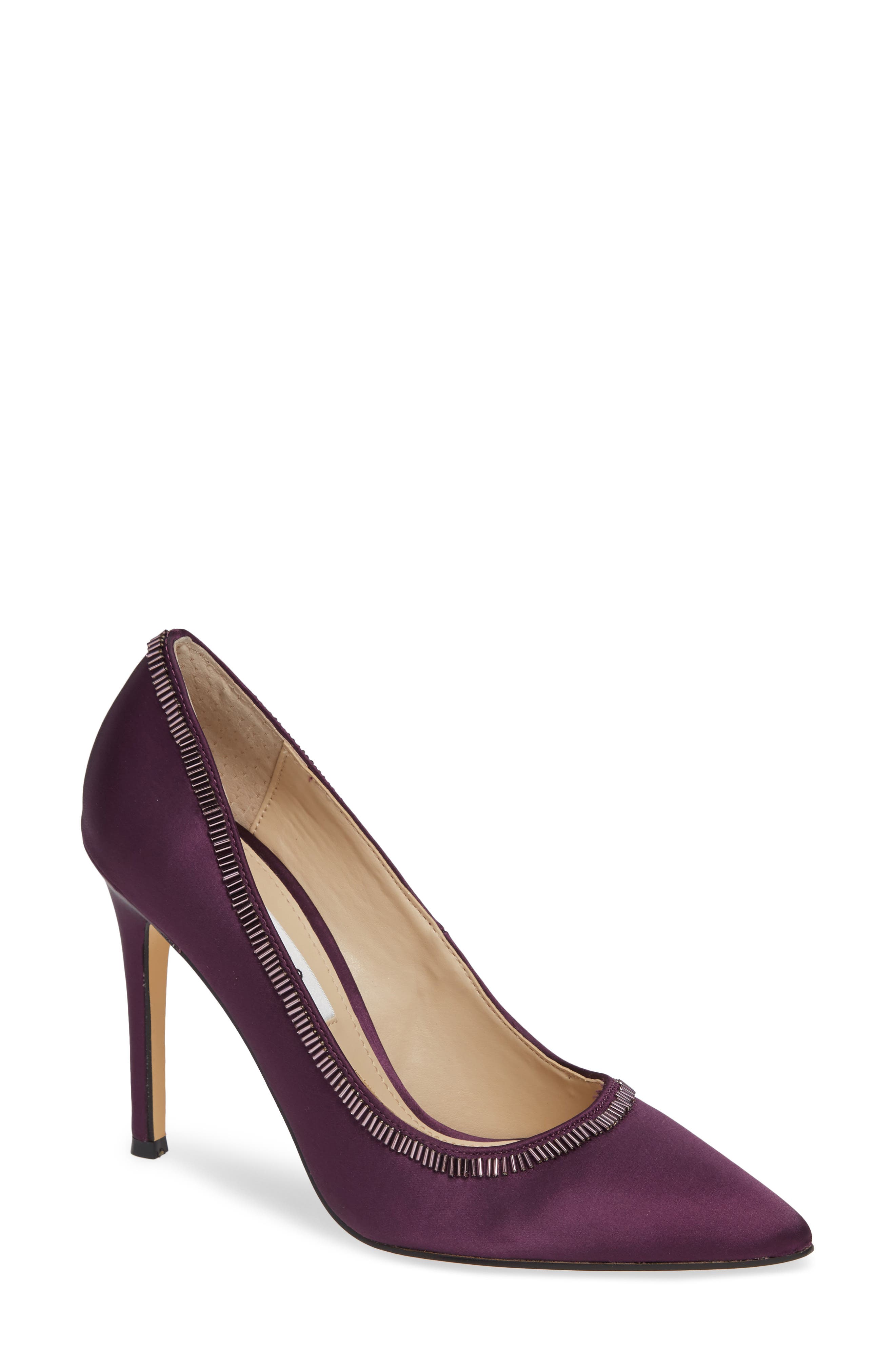 Nina Deedra Beaded Pump- Purple