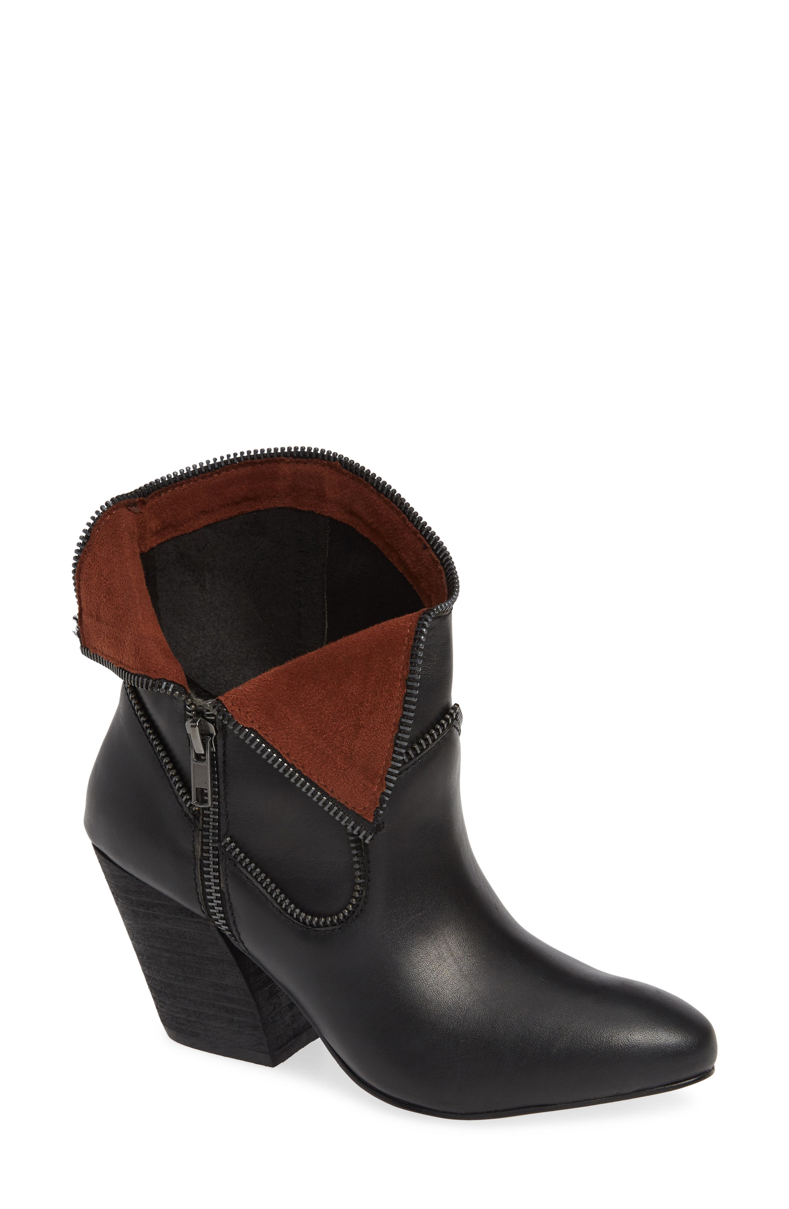 Kelsi Dagger Brooklyn Ingrid Zip Bootie- Black
