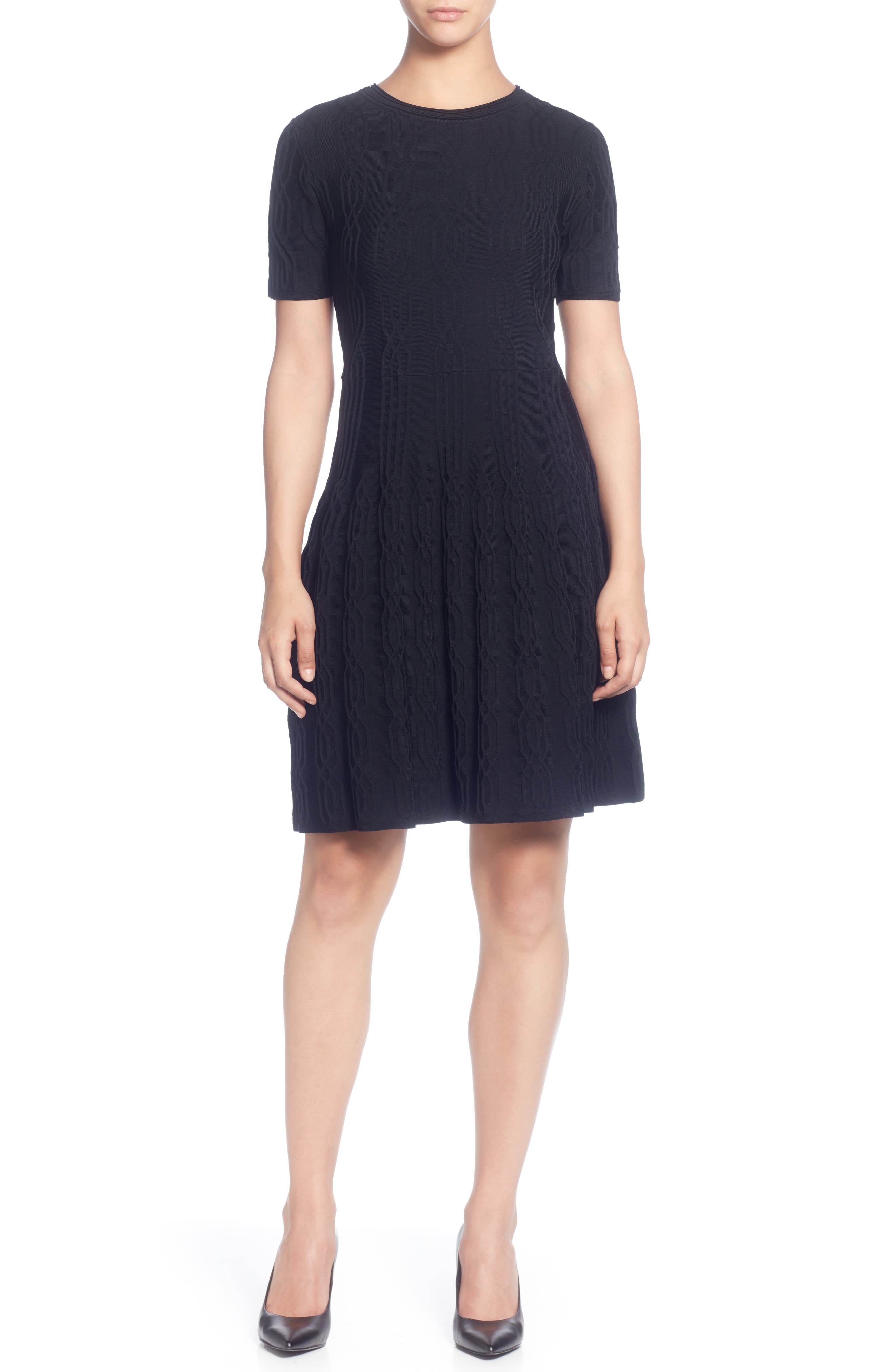Catherine Catherine Malandrino Jacquard Sweater Dress, Black