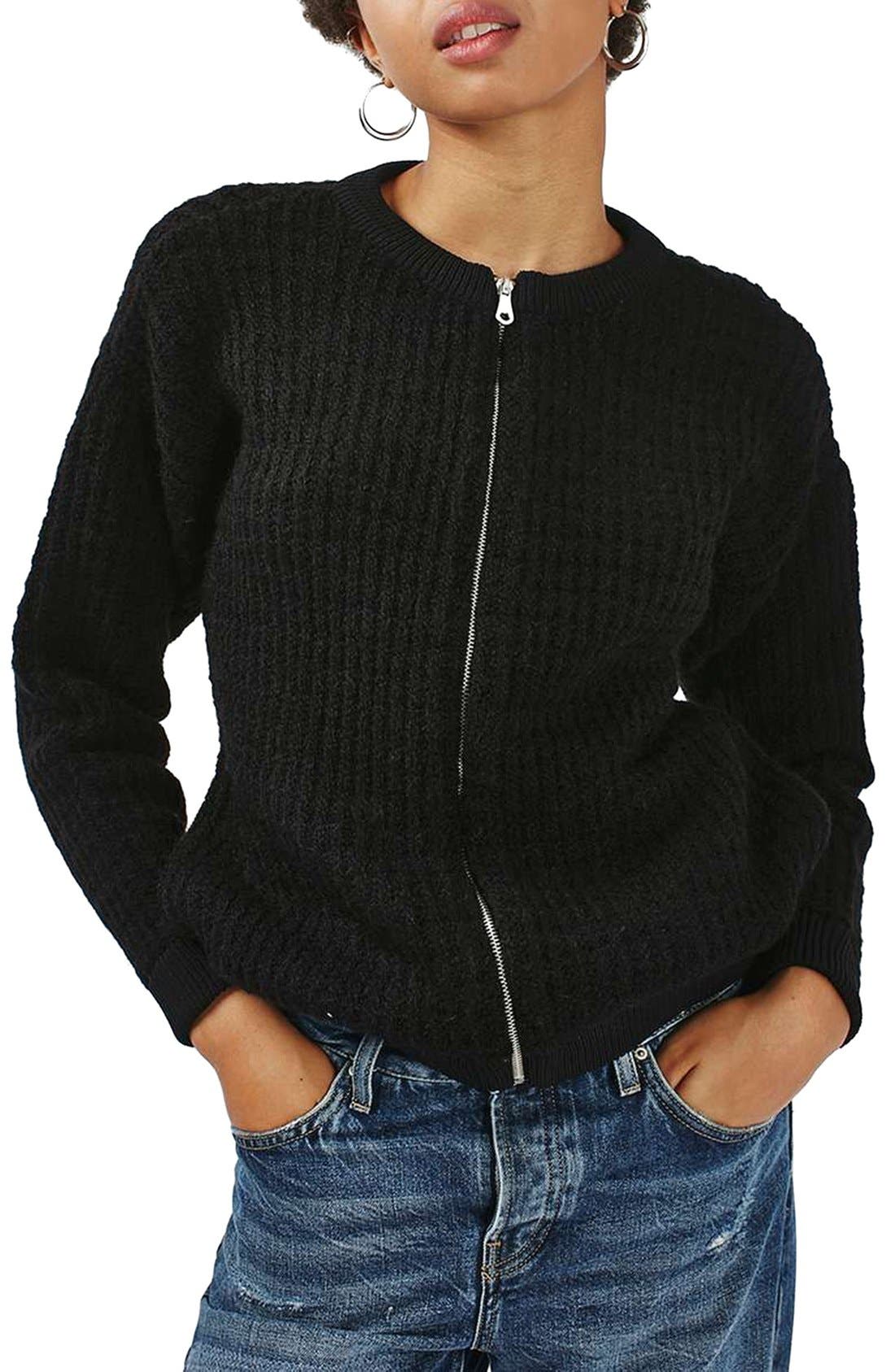 Chunky Knit Bomber Sweater Nordstrom