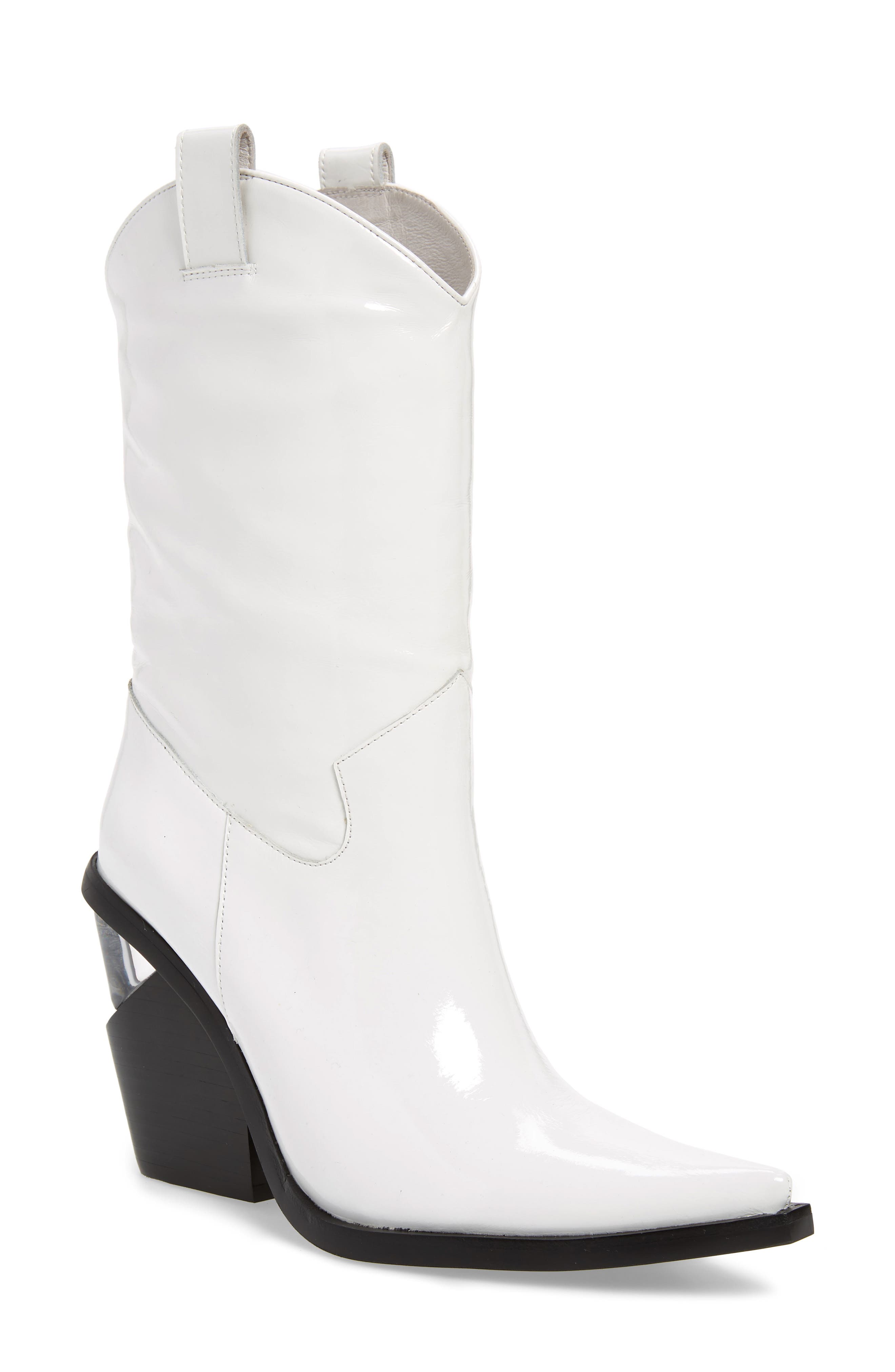 Jeffrey Campbell Suborbit Western Bootie, Ivory