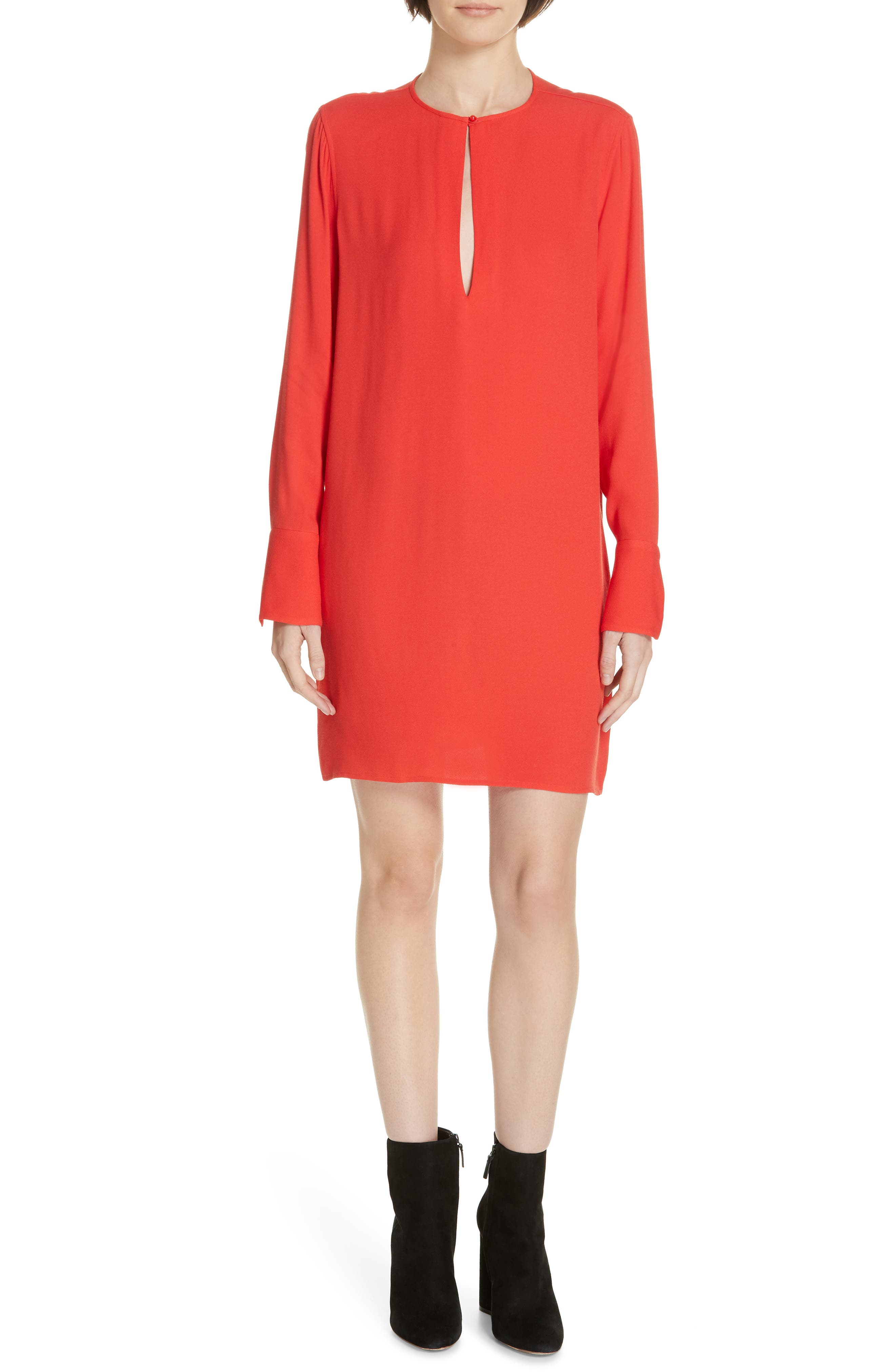 Equipment Bonnie Split Neck Shift Dress, Pink