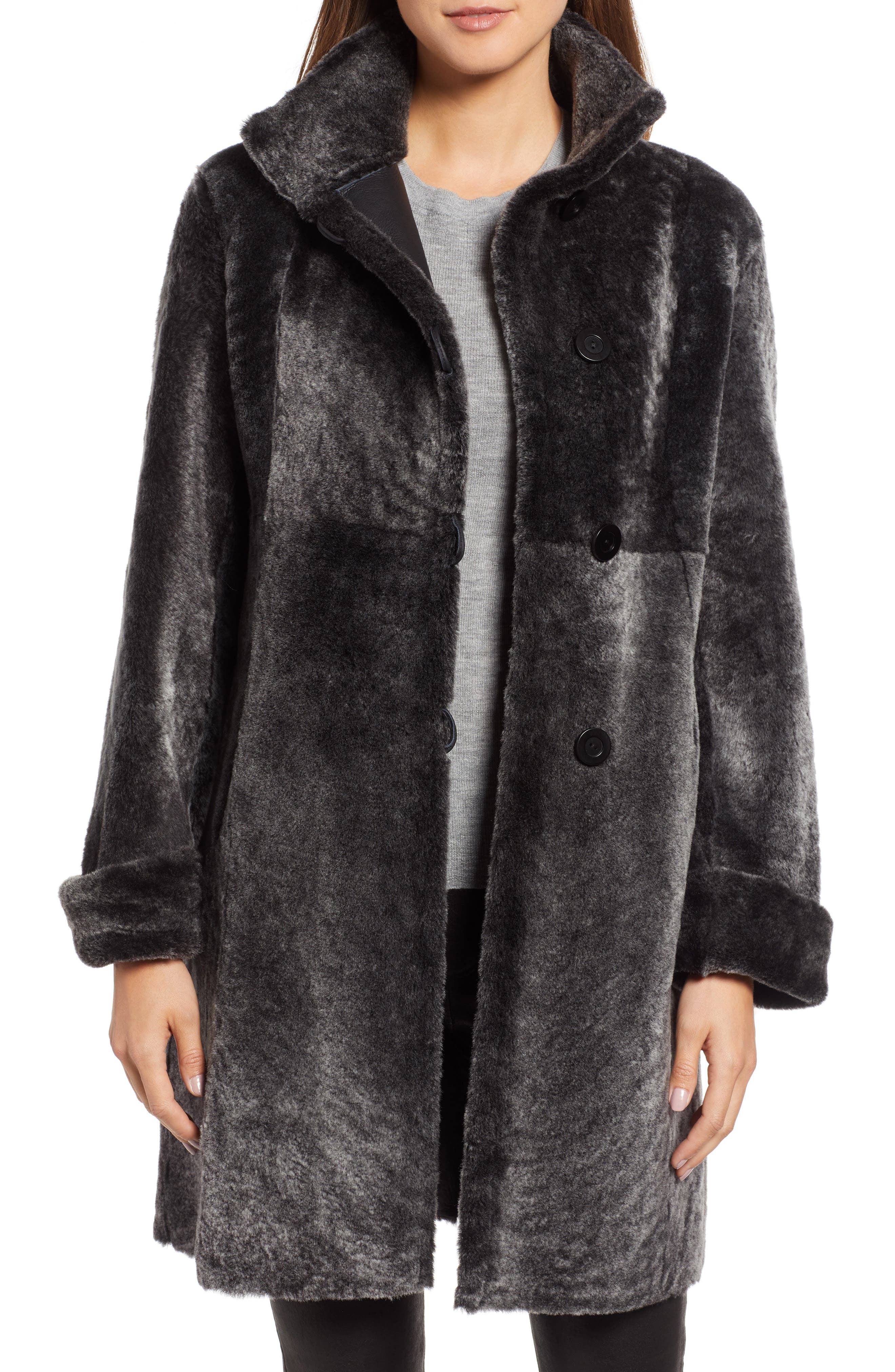 Blue Duck Fitted Reversible Genuine Shearling Coat