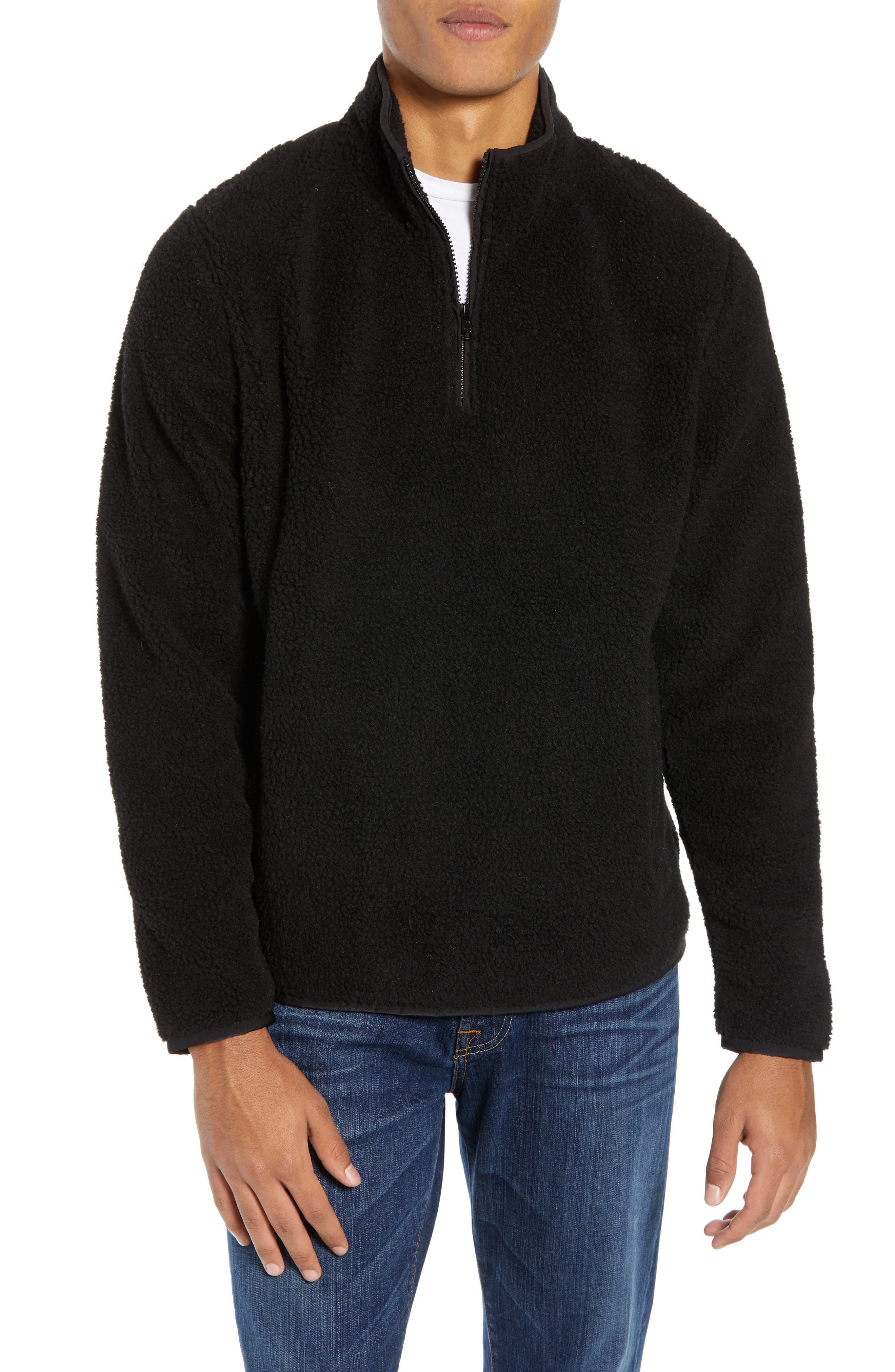 Nordstrom Shop Quarter Zip Fleece Pullover