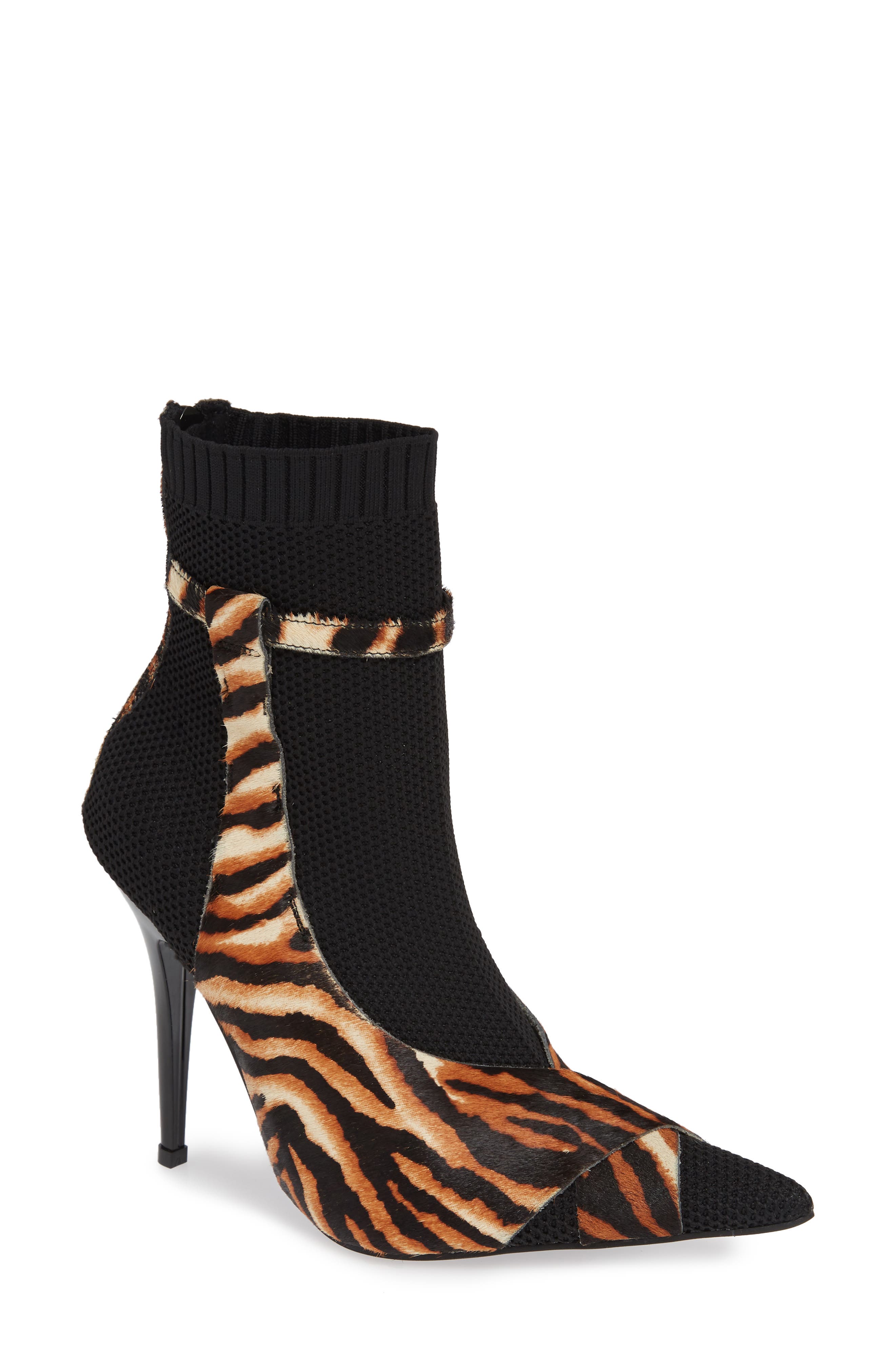 Jeffrey Campbell Genuine Calf Hair Balance Bootie- Brown