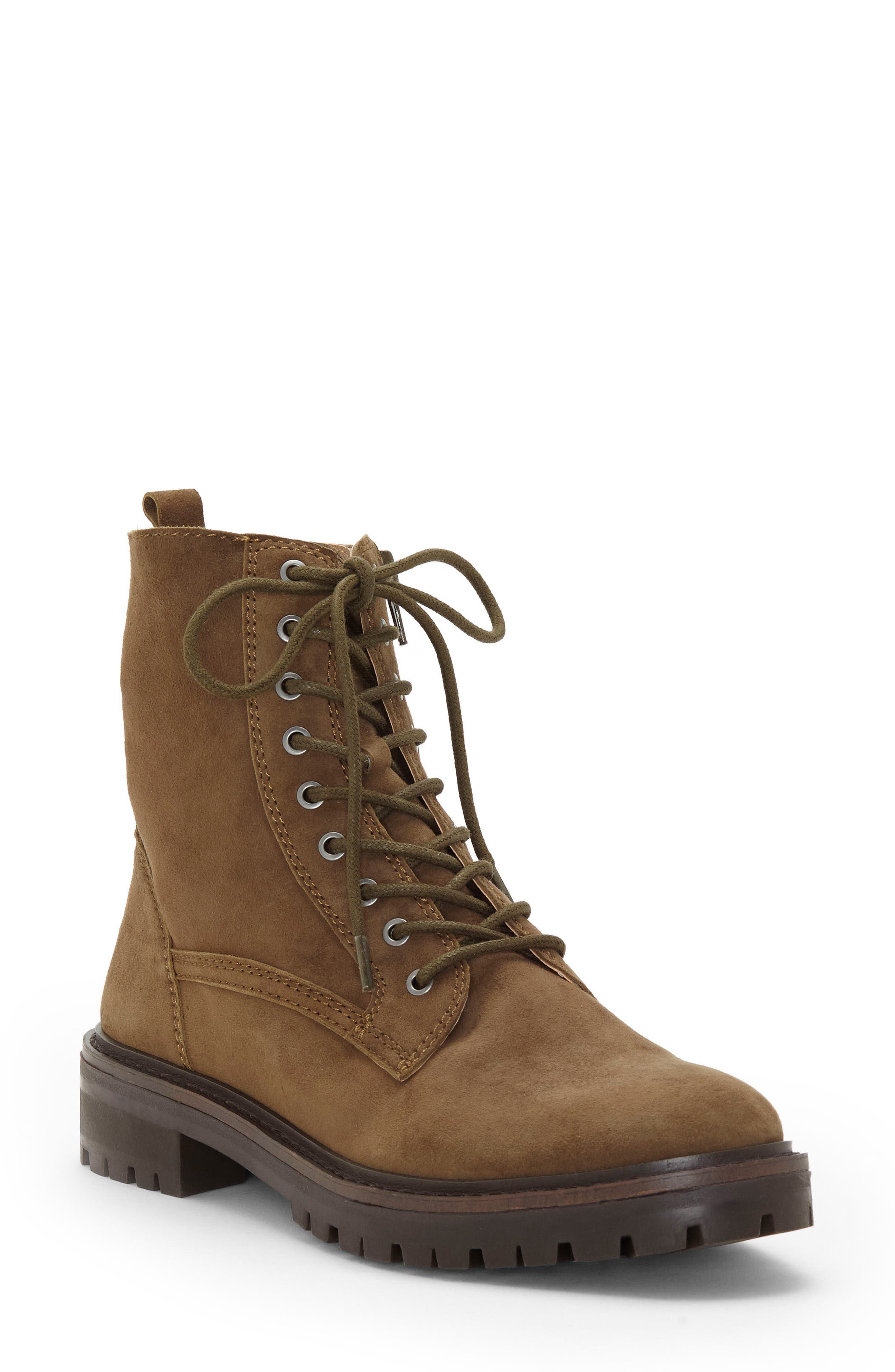 Lucky Brand Idara Lace-Up Bootie, Green