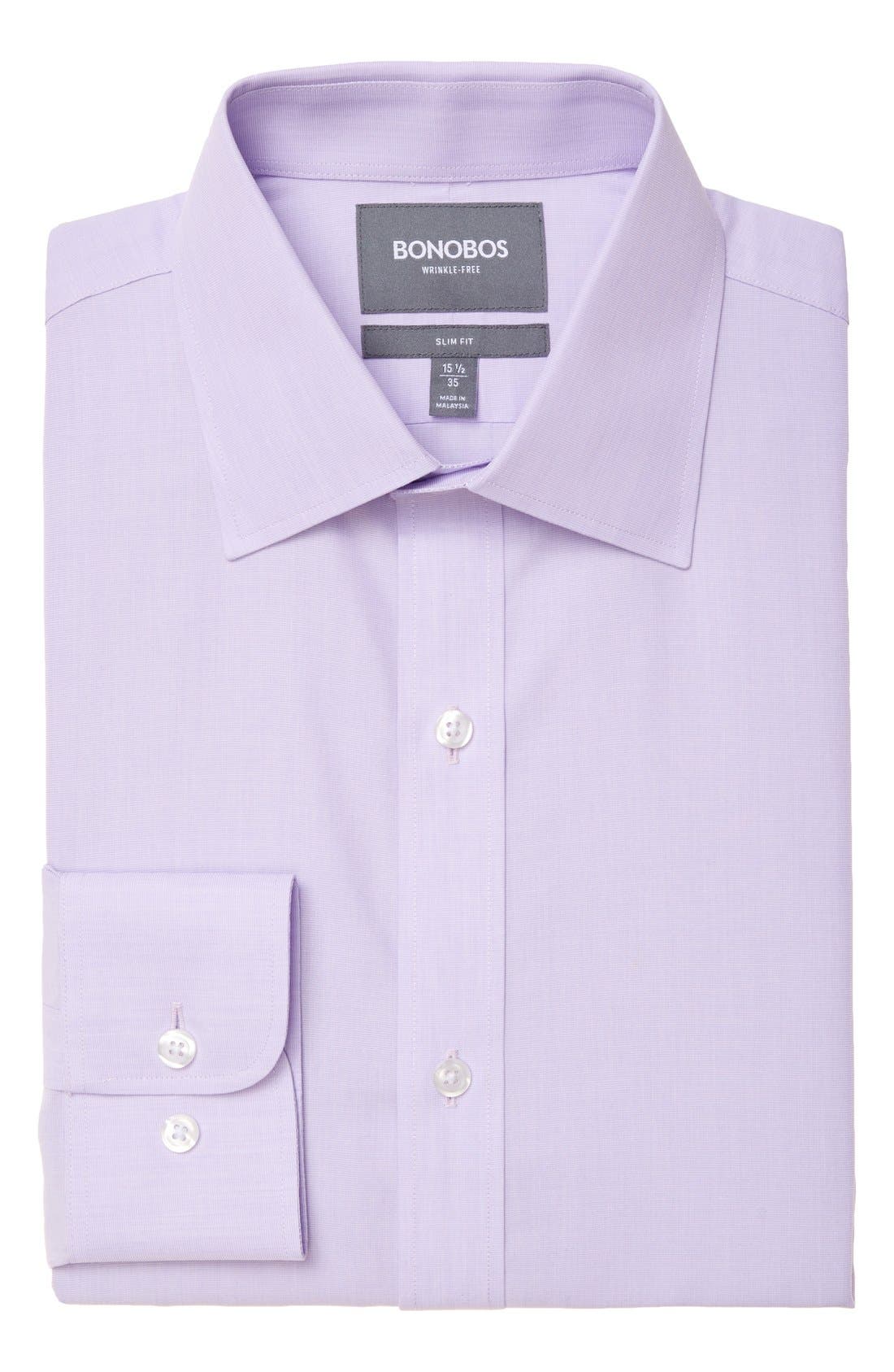Bonobos Slim Fit Wrinkle Free Solid Dress Shirt