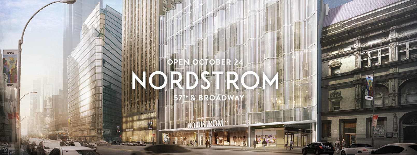 Nordstrom NYC opens October 24 at West 57th Street and Broadway.