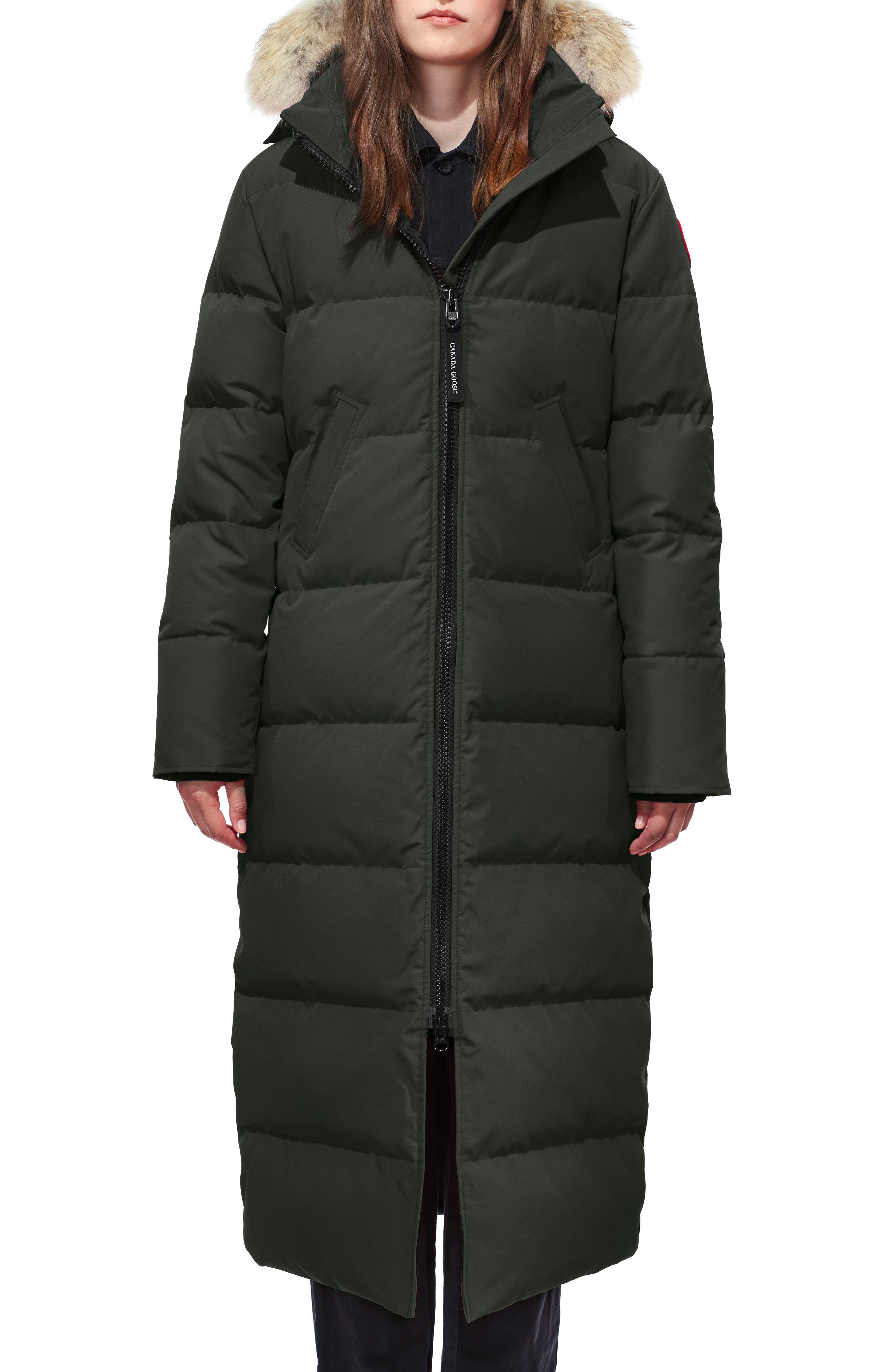 Canada Goose Mystique Regular Fit Down Parka With Genuine Coyote Fur Trim, (0) - Grey