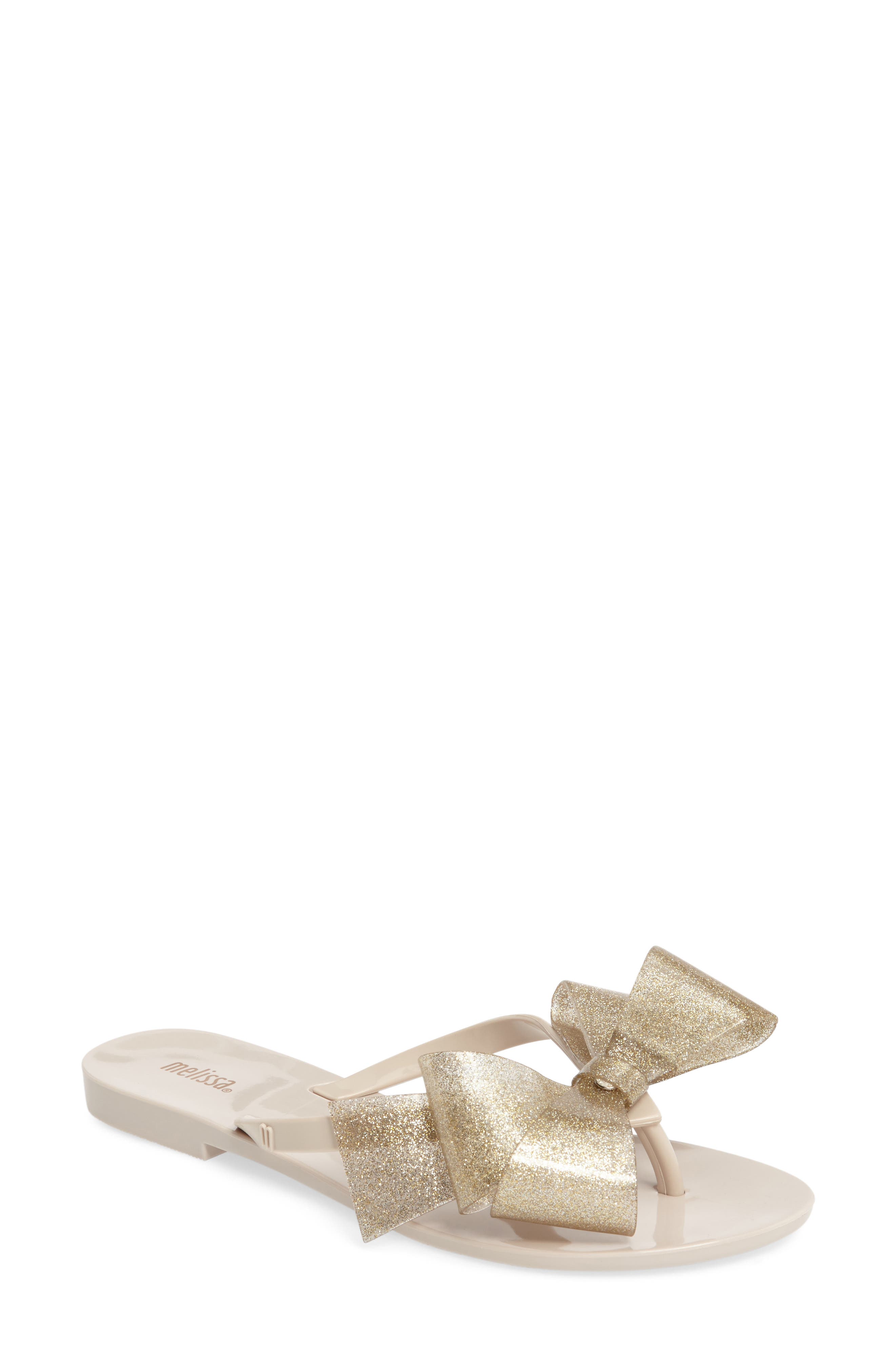 Melissa Harmonic Bow Iii Flip Flop, Beige