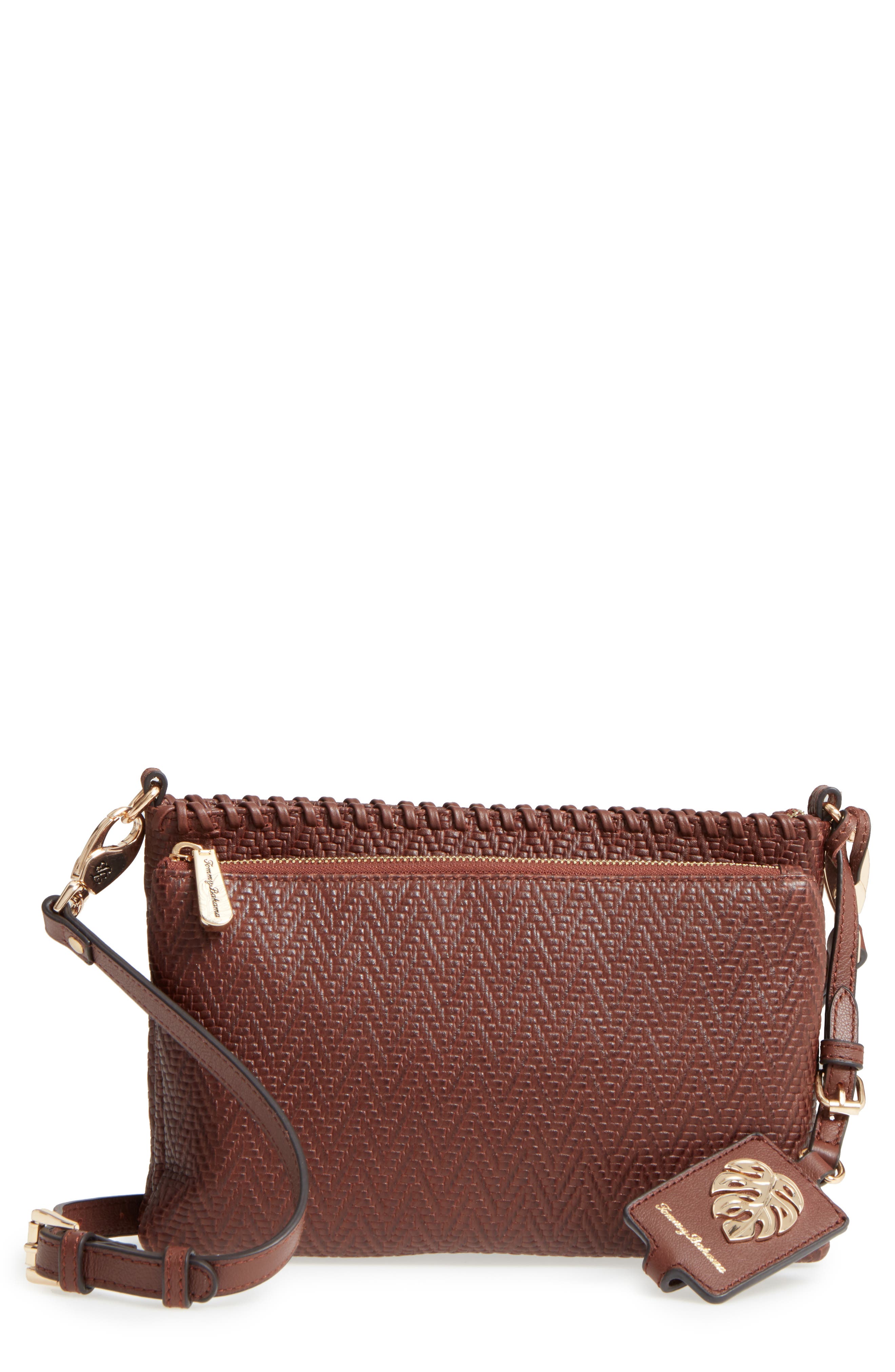 Tommy Bahama Exumas Double Top Zip Leather Crossbody Bag Nordstrom