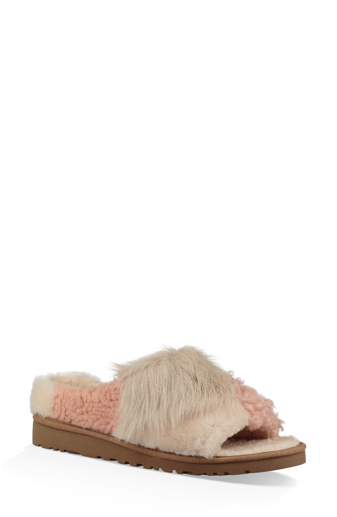 Ugg Patchwork Fluff Slipper, Pink