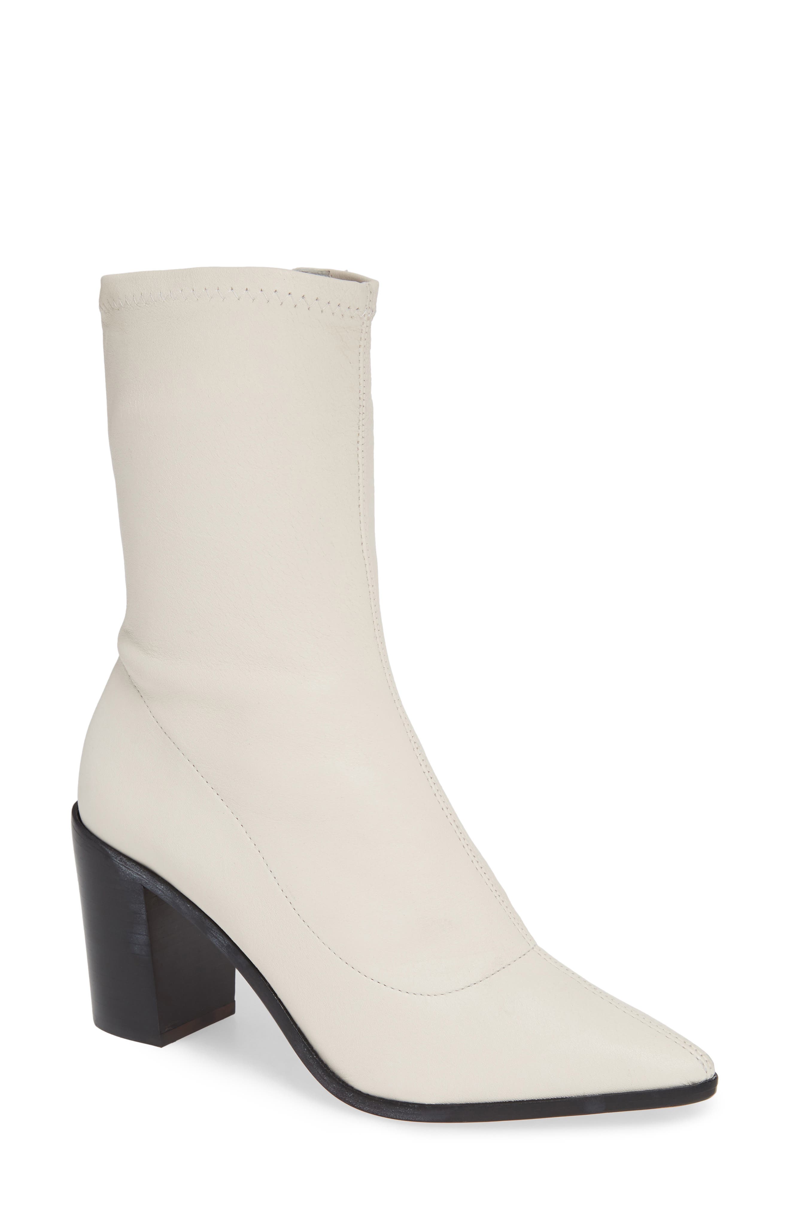 Schutz Amellie Pointy Toe Bootie, White